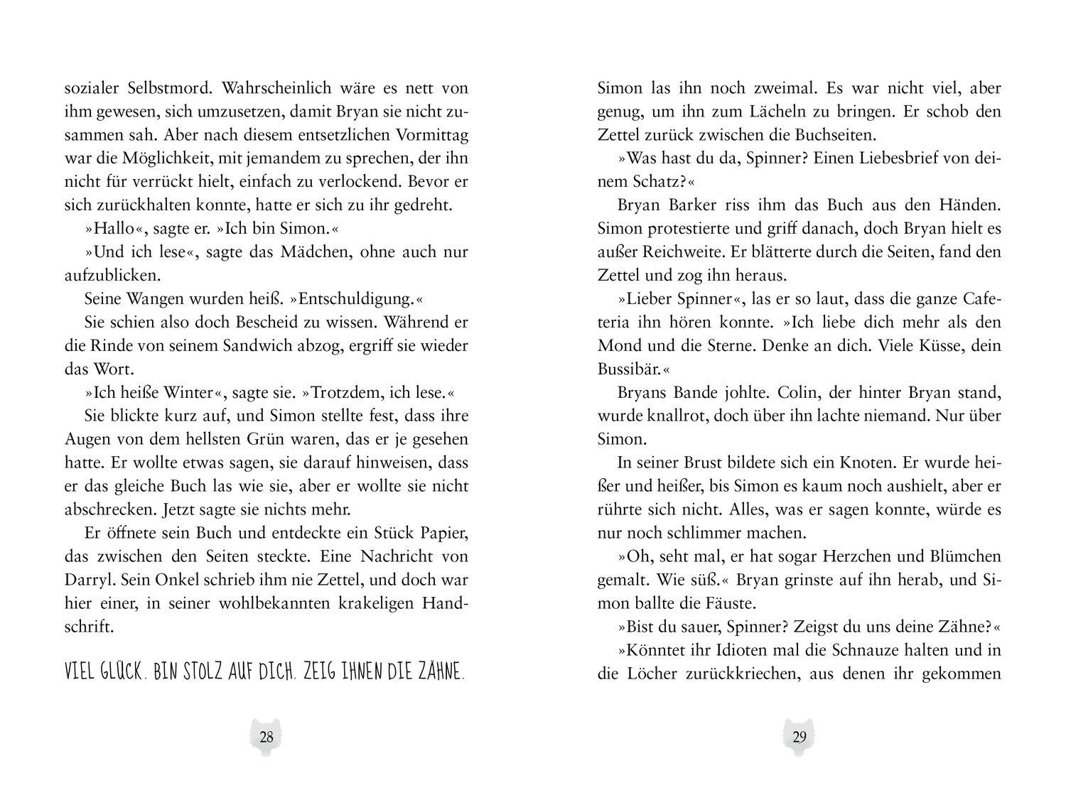 Beispielinhalt (Bild) Animox 1. Das Heulen der Wölfe