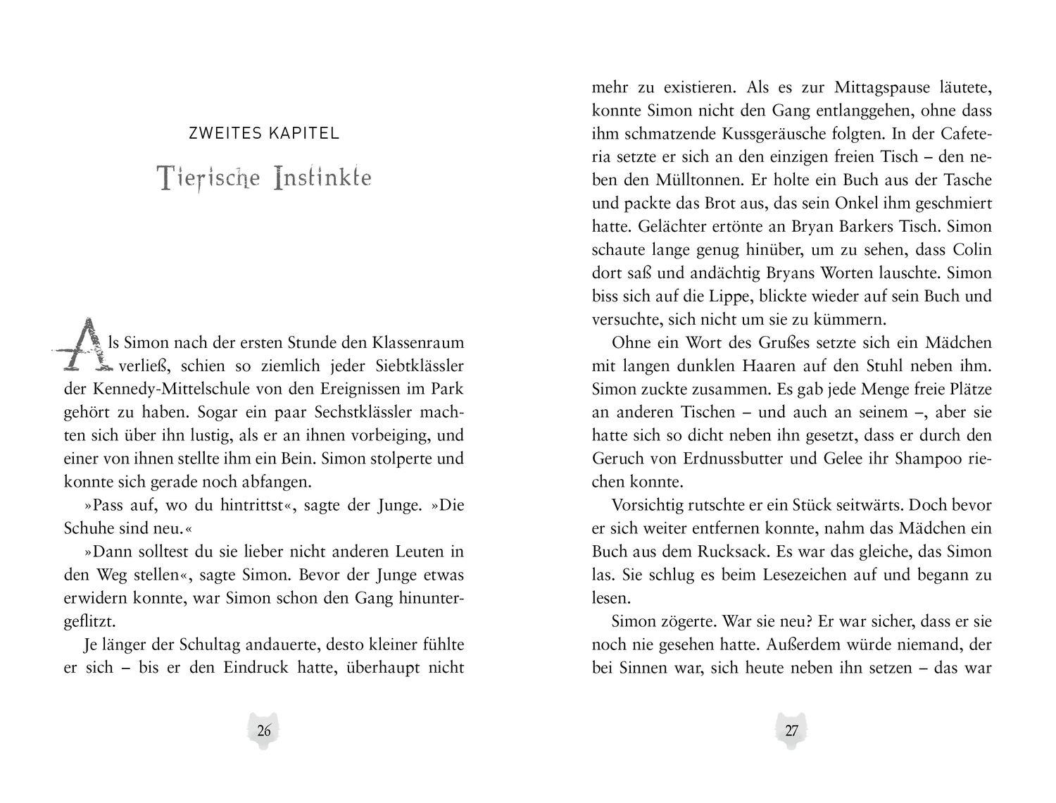 Beispielinhalt (Bild) Animox 1. Das Heulen der Wölfe