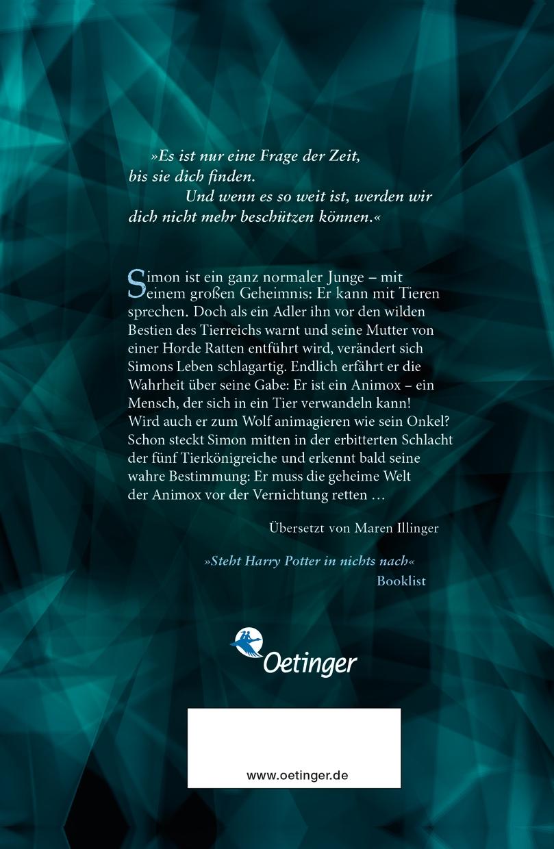 Rückseitencover Animox 1. Das Heulen der Wölfe