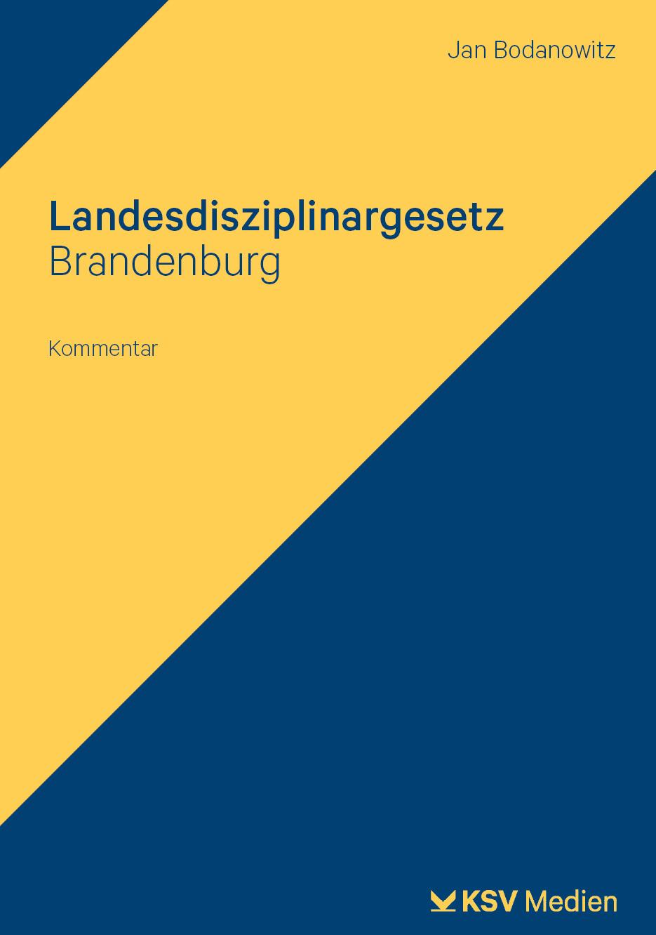 Vorderes Coverbild Landesdisziplinargesetz Brandenburg