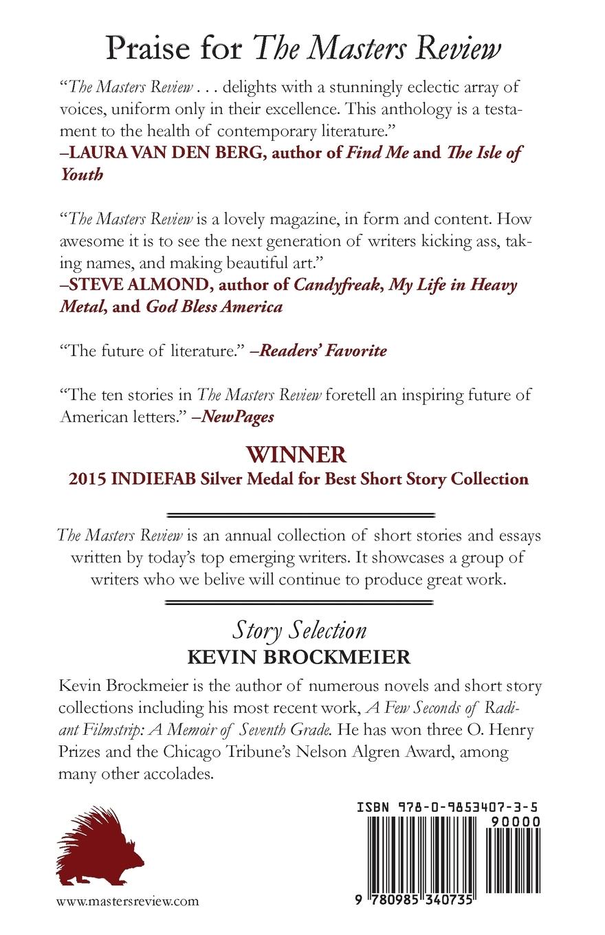 Rückseitencover The Masters Review Volume IV with Stories Selected by Kevin Brockmeier