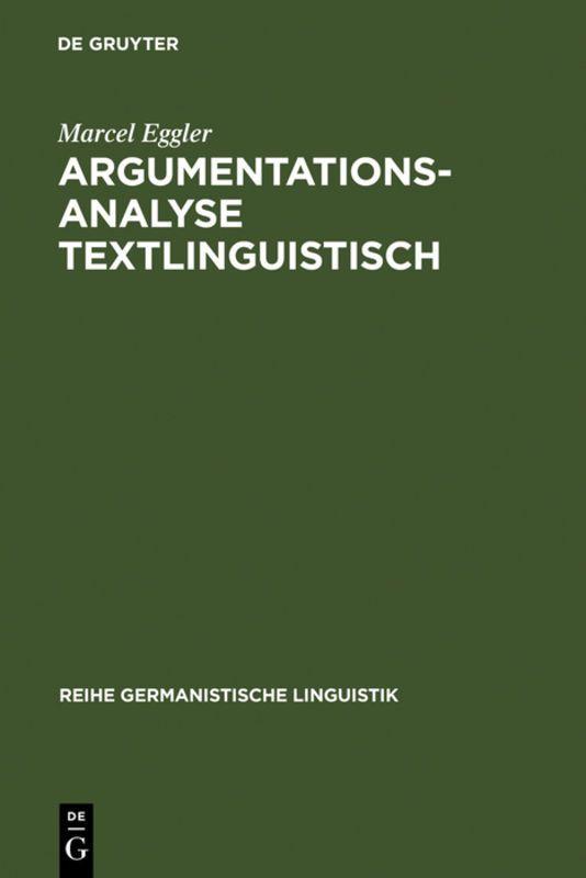 Vorderes Coverbild Argumentationsanalyse textlinguistisch