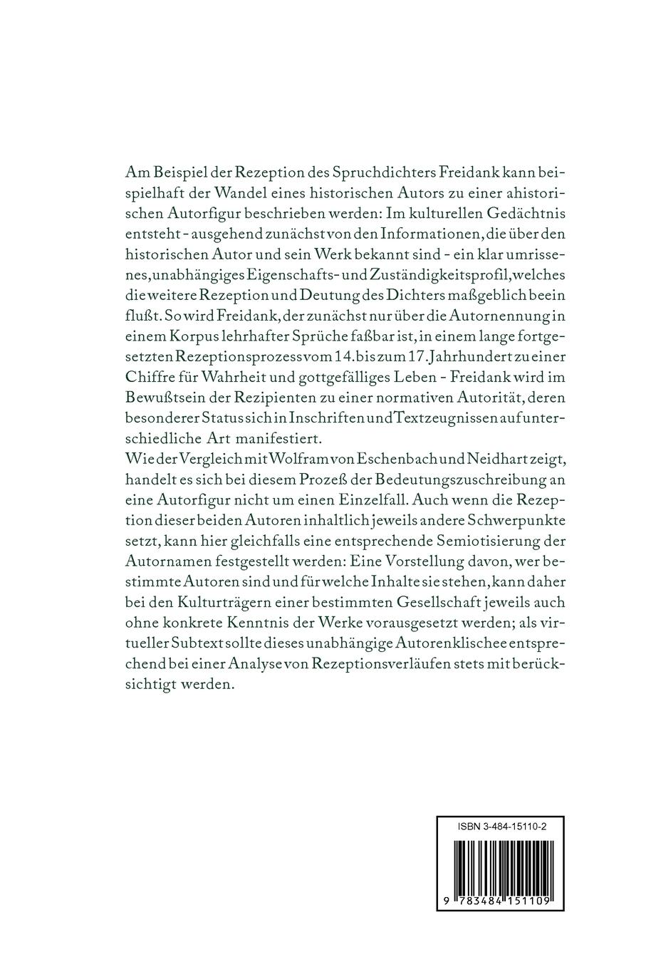 Rückseitencover Autorität Freidank