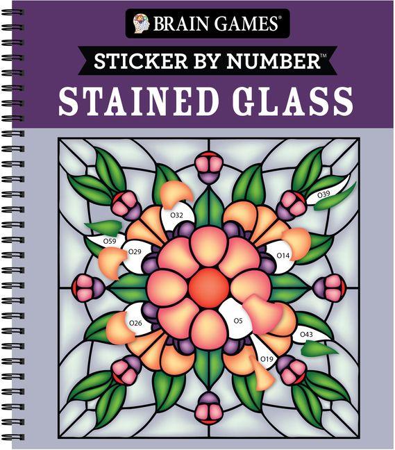 Vorderes Coverbild Brain Games - Sticker by Number: Stained Glass (28 Images to Sticker)
