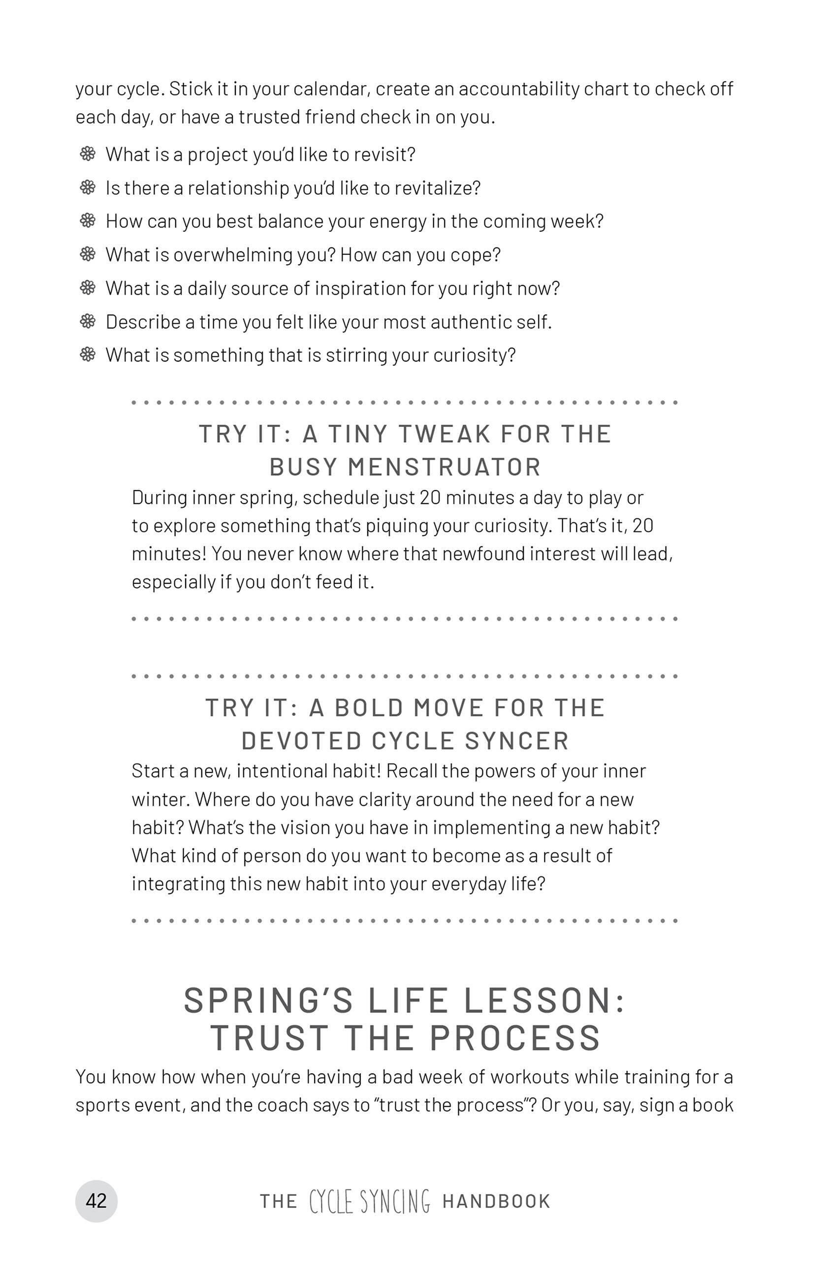 Beispielinhalt (Bild) Cycle Syncing Handbook