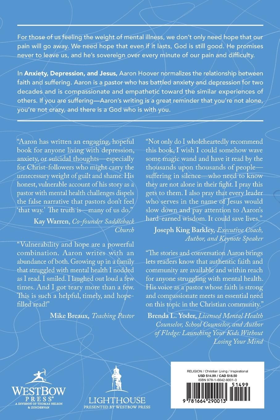 Rückseitencover Anxiety, Depression, and Jesus