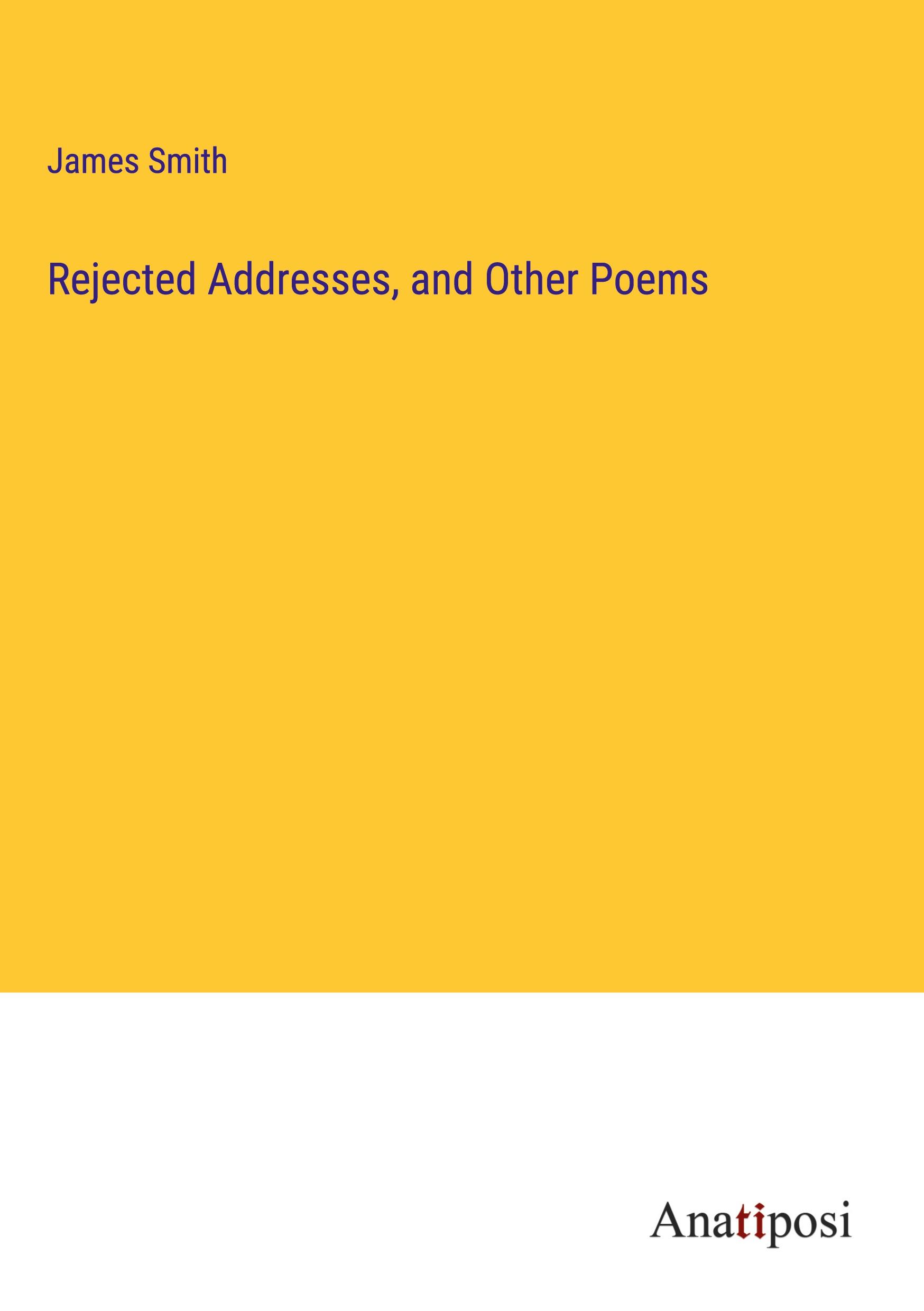 Vorderes Coverbild Rejected Addresses, and Other Poems