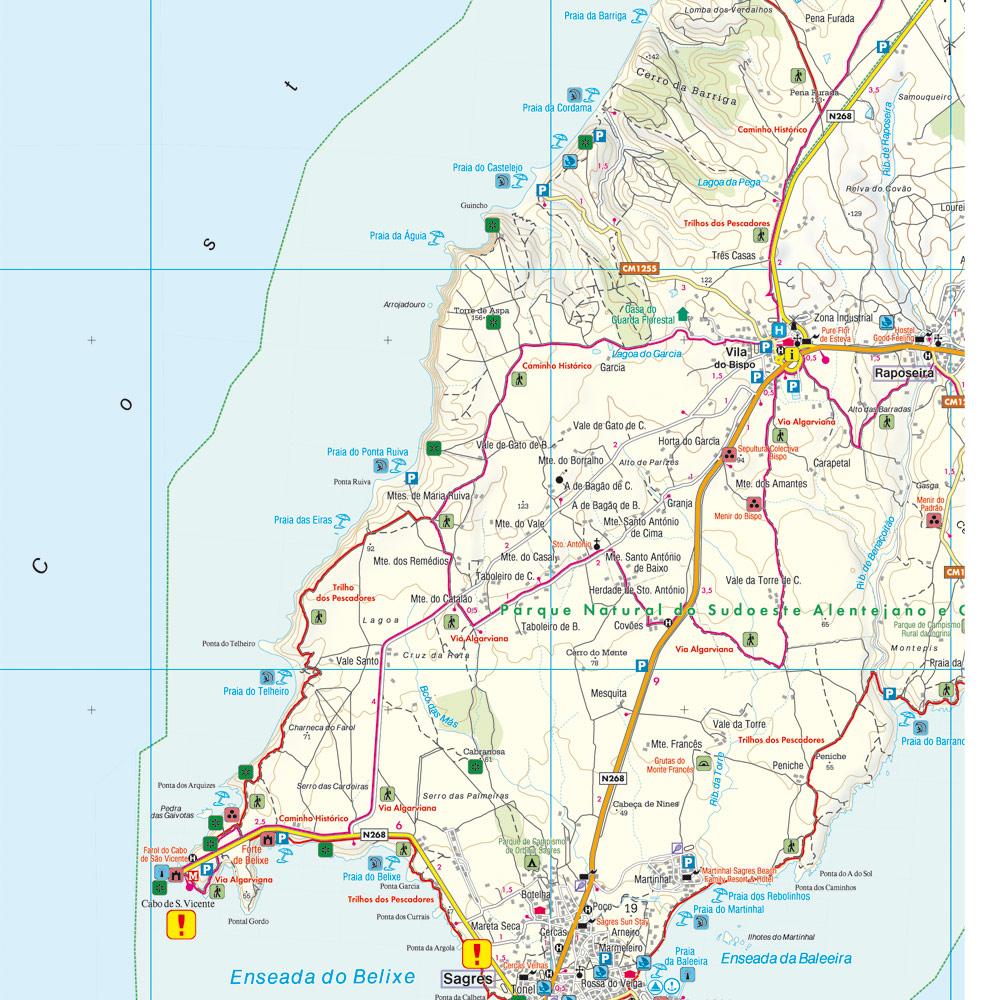 Beispielinhalt (Bild) Costa Vicentina, Wanderkarte 1:50.000, freytag & berndt
