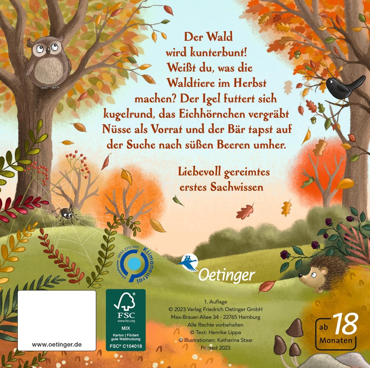 Rückseitencover Es wird Herbst hier im Wald