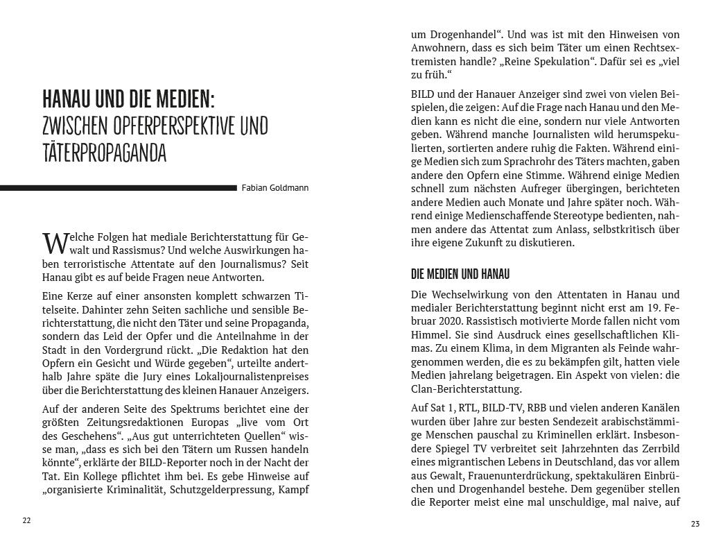 Beispielinhalt (Bild) Hanau - Erinnern heißt verändern