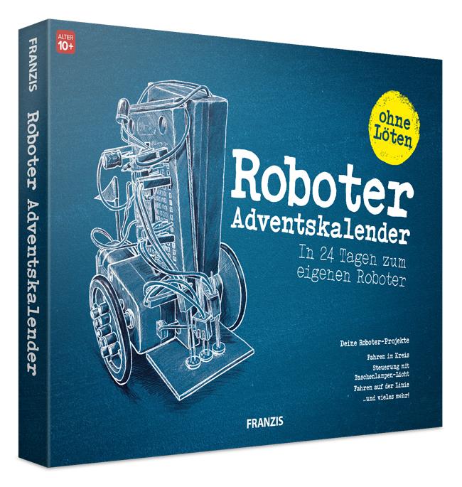 Vorderes Coverbild Roboter Adventskalender  - ohne Löten