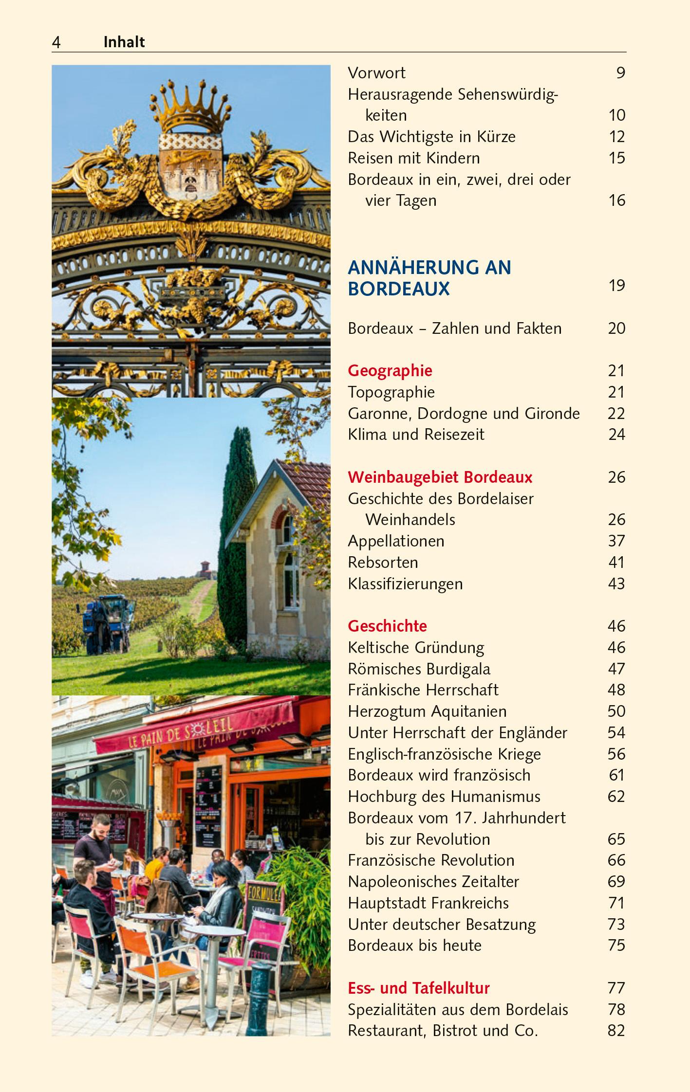 Beispielinhalt (Bild) TRESCHER Reiseführer Bordeaux und das Bordelais