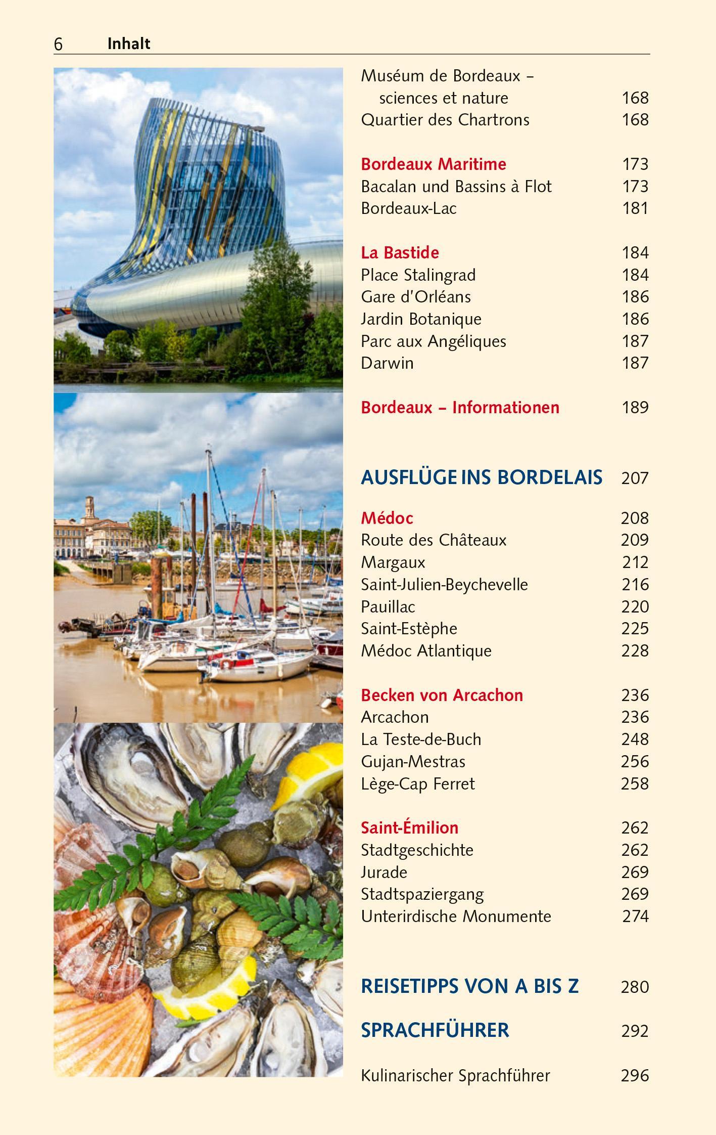 Beispielinhalt (Bild) TRESCHER Reiseführer Bordeaux und das Bordelais