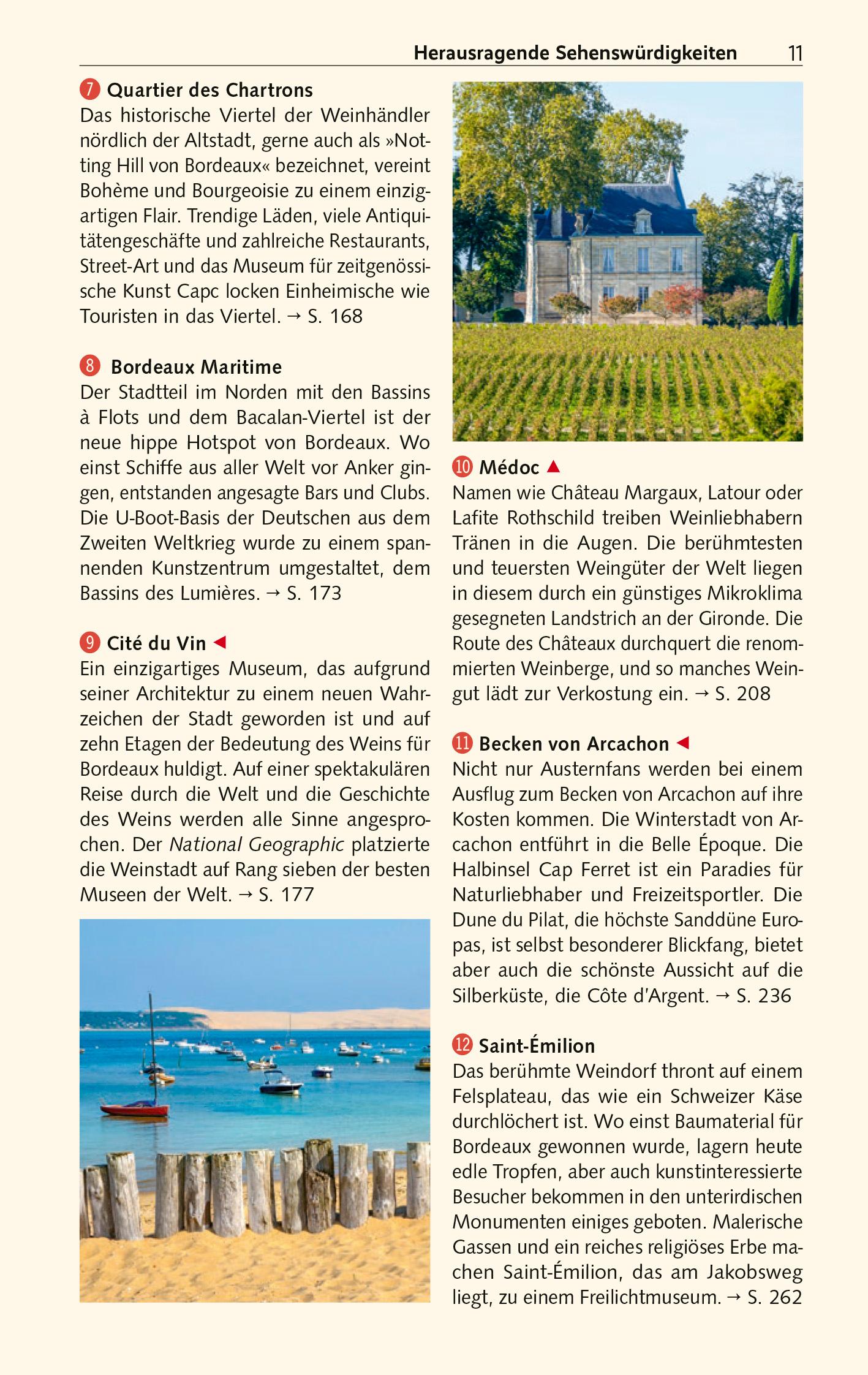 Beispielinhalt (Bild) TRESCHER Reiseführer Bordeaux und das Bordelais