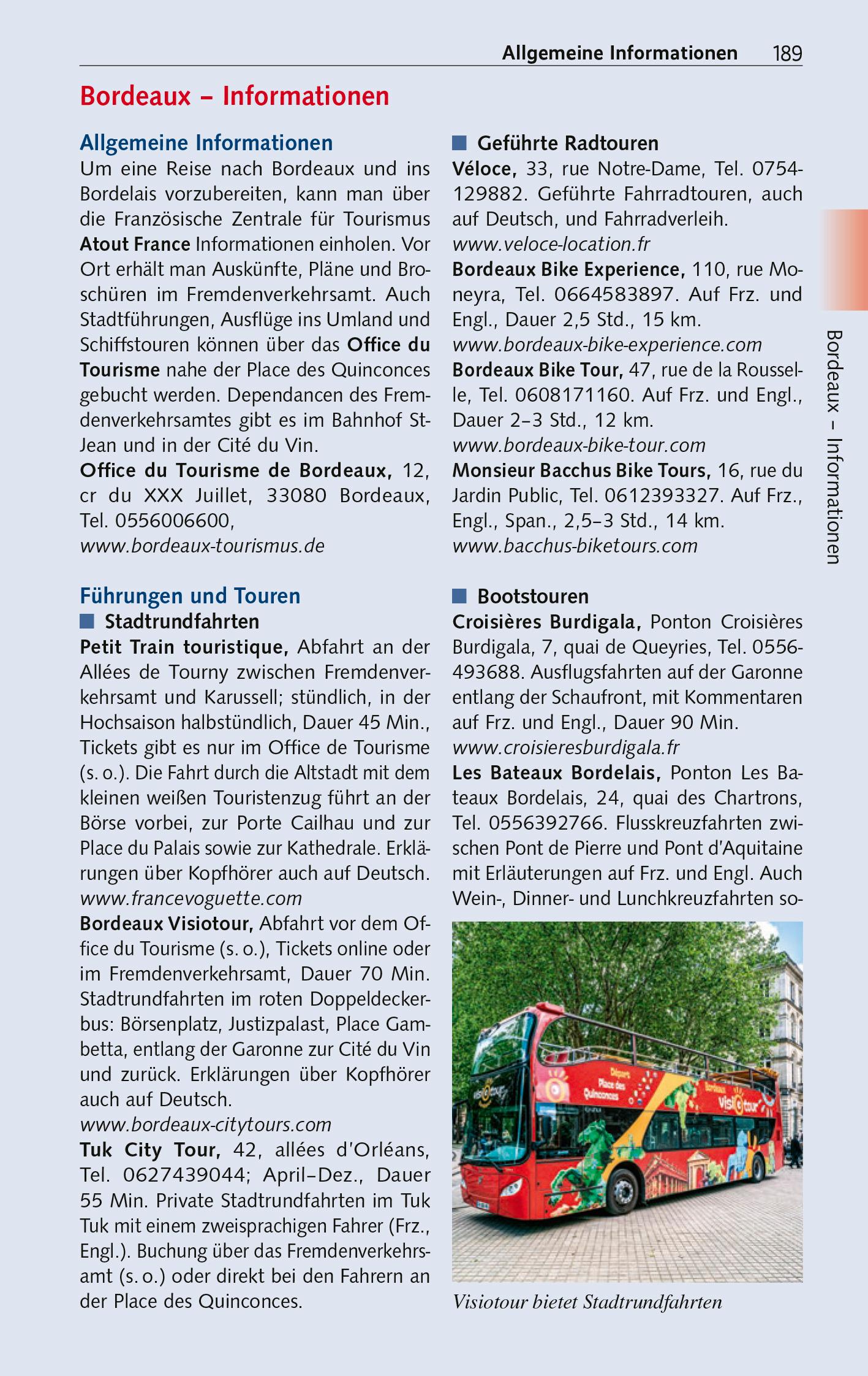 Beispielinhalt (Bild) TRESCHER Reiseführer Bordeaux und das Bordelais