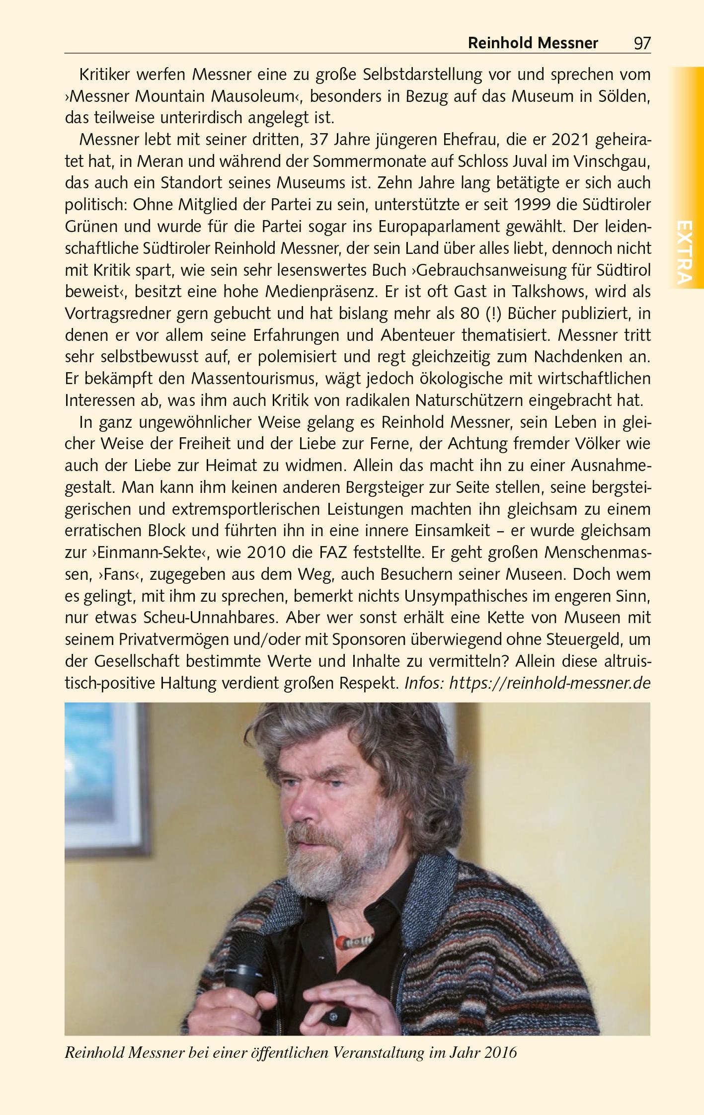 Beispielinhalt (Bild) TRESCHER Reiseführer Südtirol und Trentino