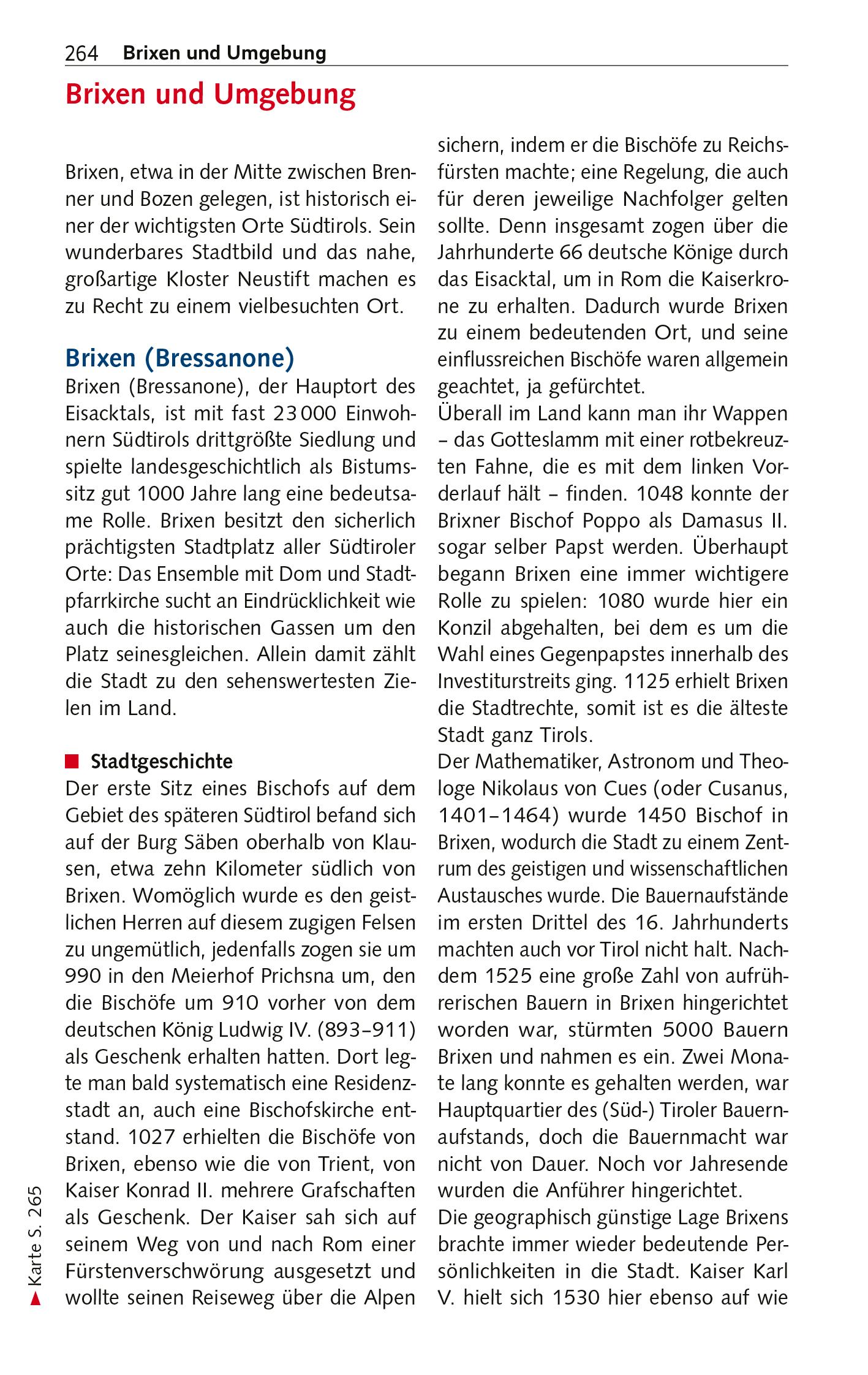 Beispielinhalt (Bild) TRESCHER Reiseführer Südtirol und Trentino