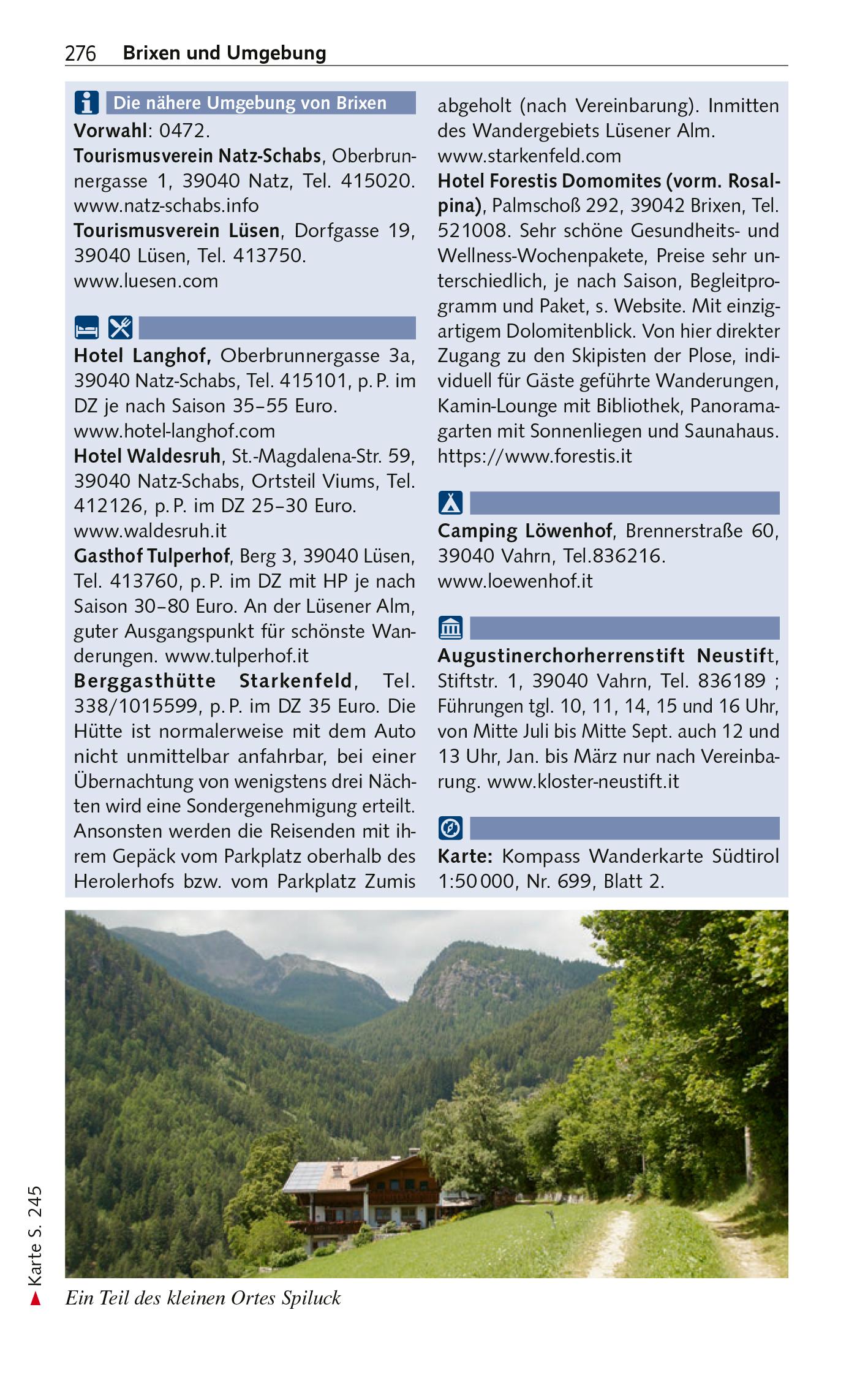 Beispielinhalt (Bild) TRESCHER Reiseführer Südtirol und Trentino
