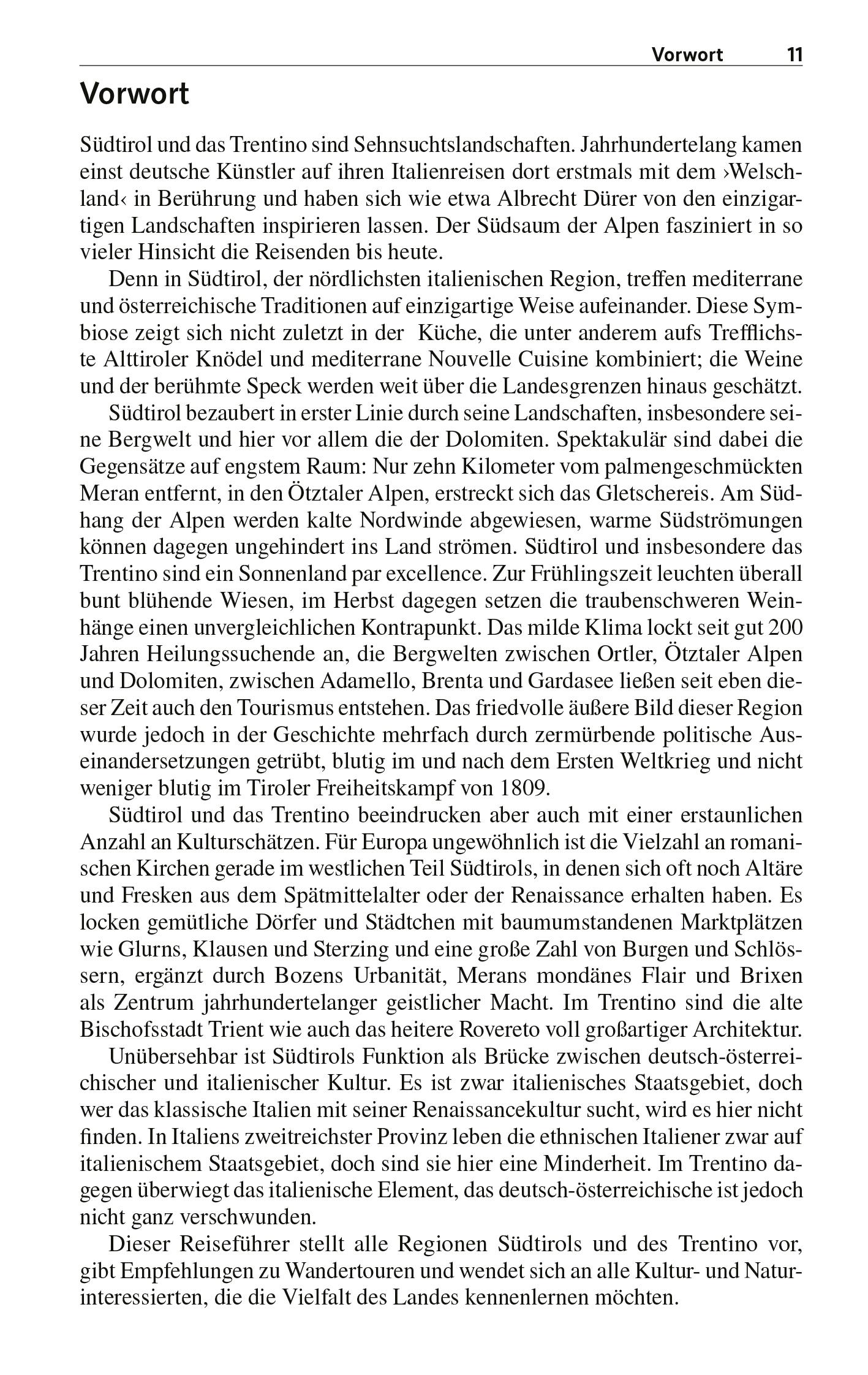 Beispielinhalt (Bild) TRESCHER Reiseführer Südtirol und Trentino