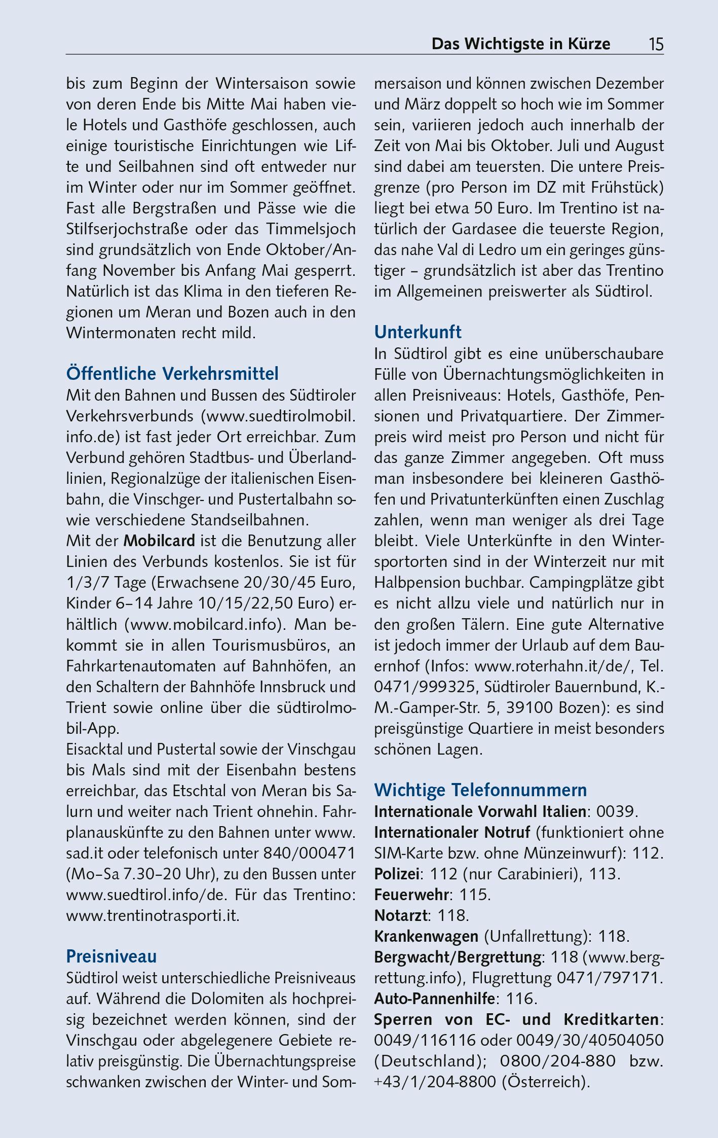 Beispielinhalt (Bild) TRESCHER Reiseführer Südtirol und Trentino
