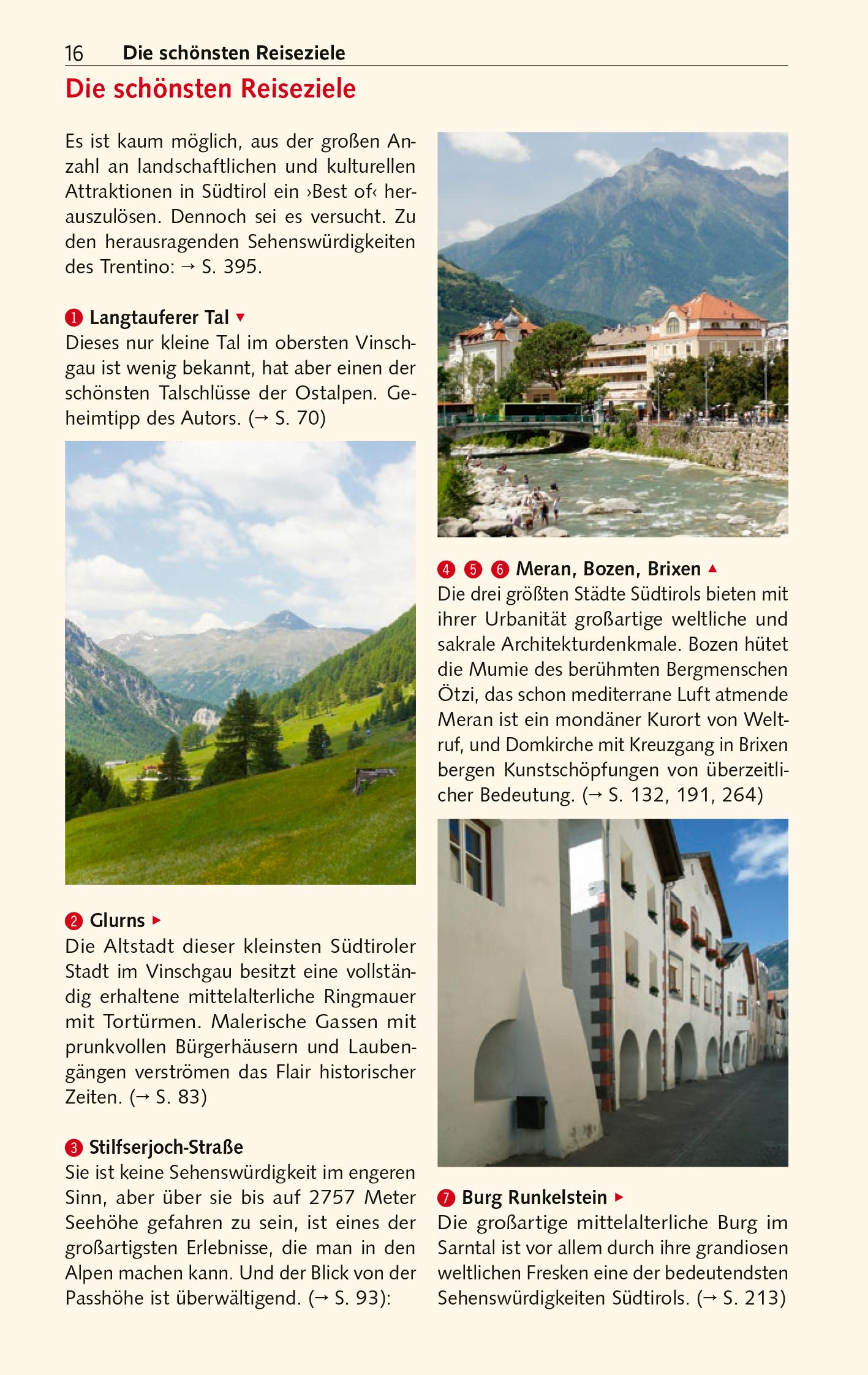 Beispielinhalt (Bild) TRESCHER Reiseführer Südtirol und Trentino