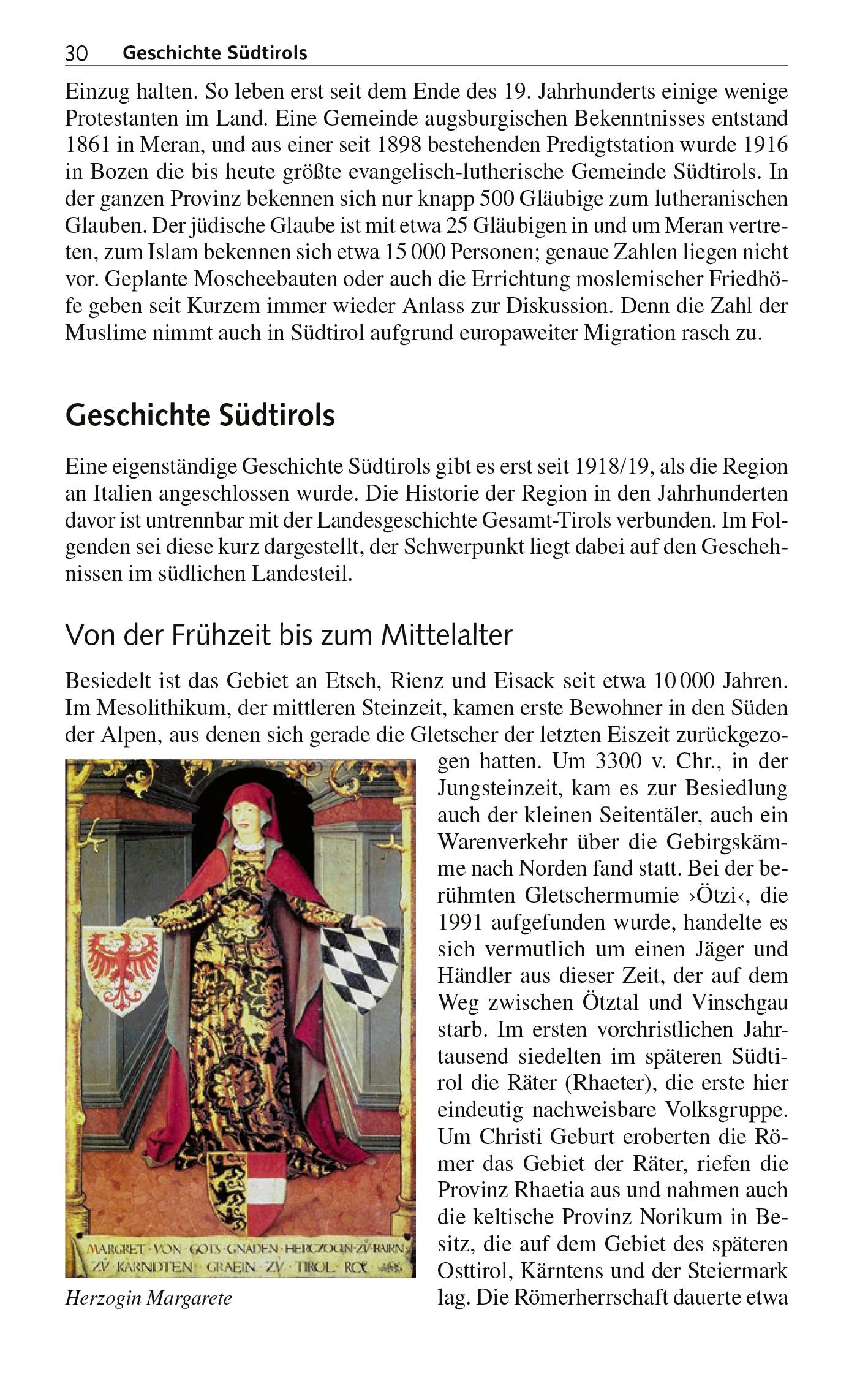 Beispielinhalt (Bild) TRESCHER Reiseführer Südtirol und Trentino