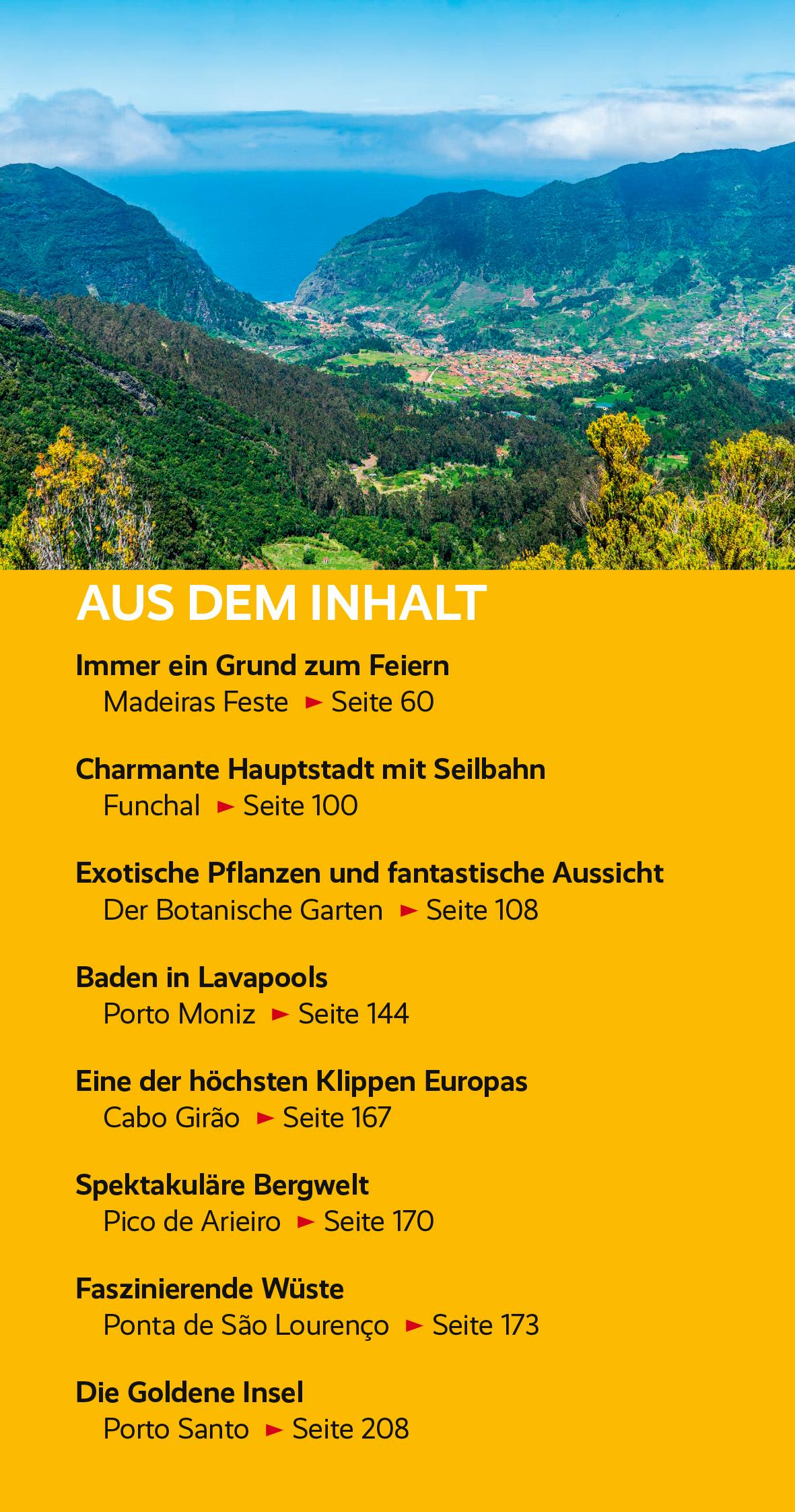 Beispielinhalt (Bild) TRESCHER REISEFÜHRER Madeira und Porto Santo