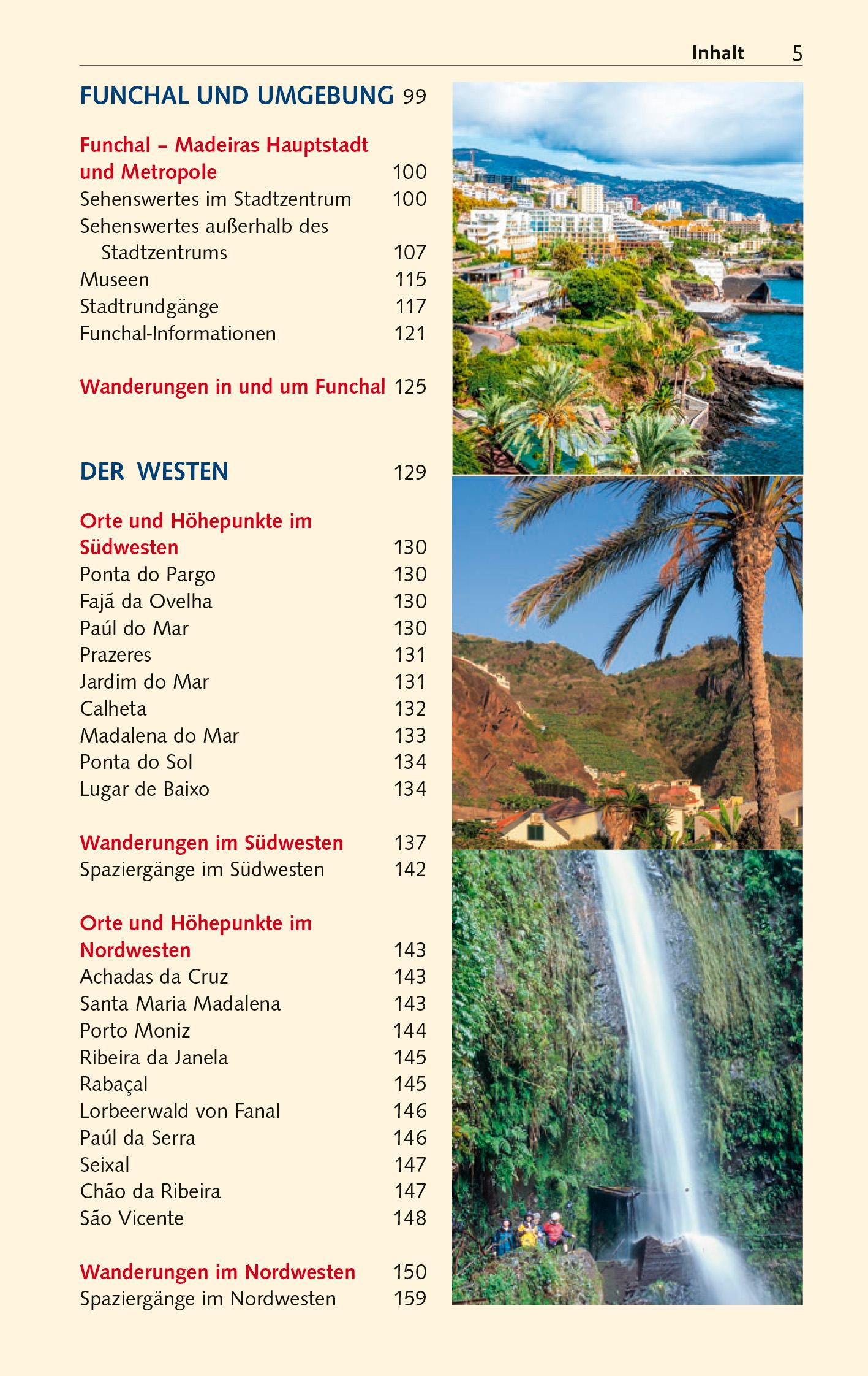 Beispielinhalt (Bild) TRESCHER REISEFÜHRER Madeira und Porto Santo