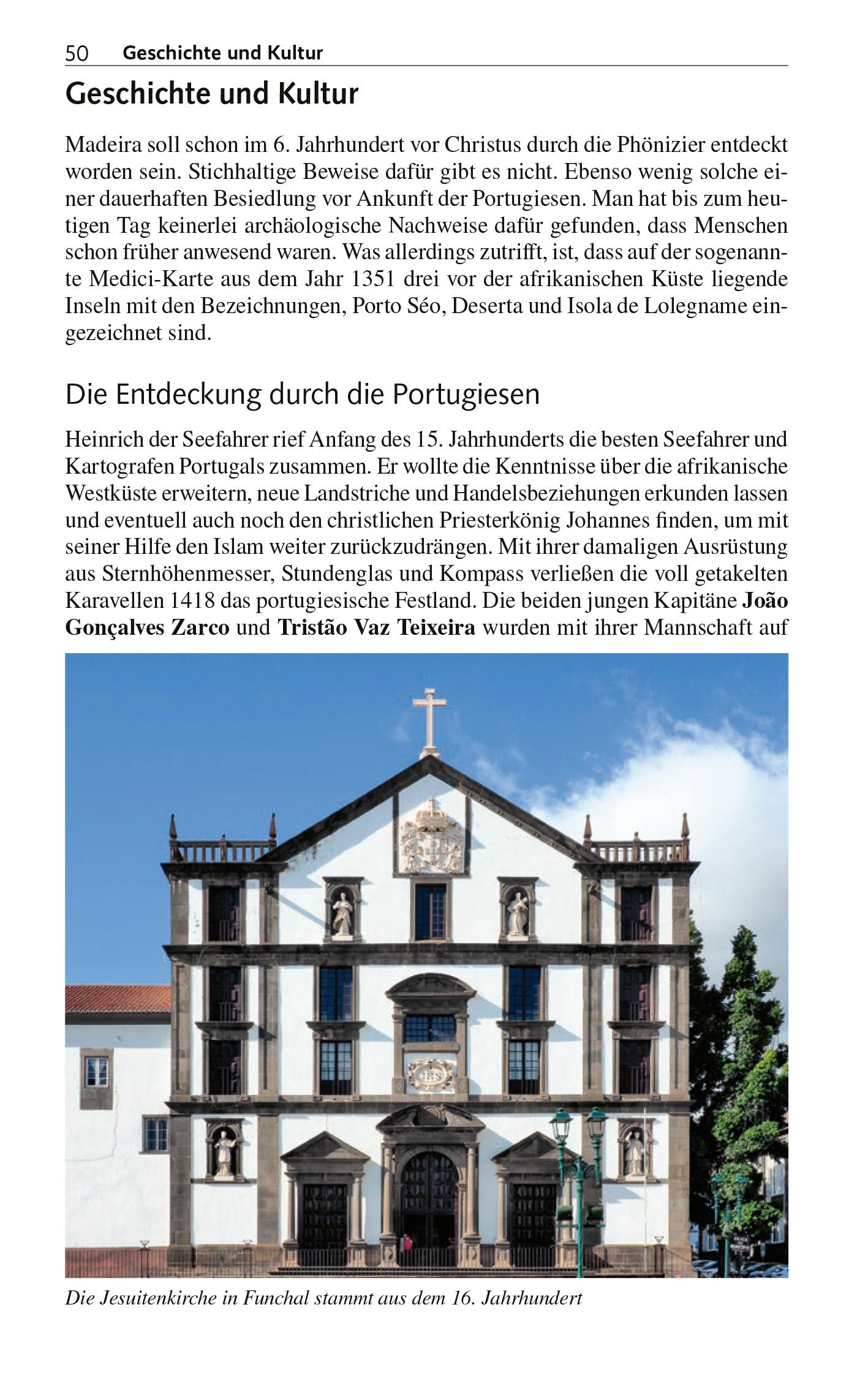 Beispielinhalt (Bild) TRESCHER REISEFÜHRER Madeira und Porto Santo