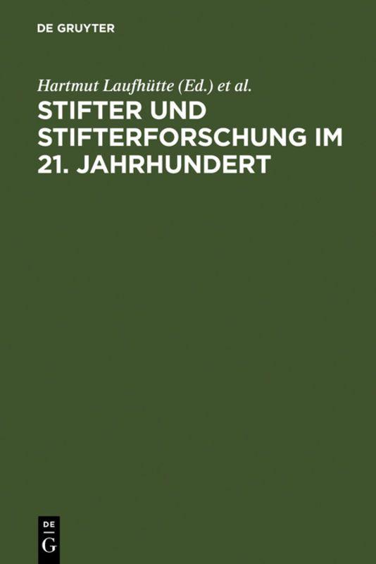 Vorderes Coverbild Stifter und Stifterforschung im 21. Jahrhundert
