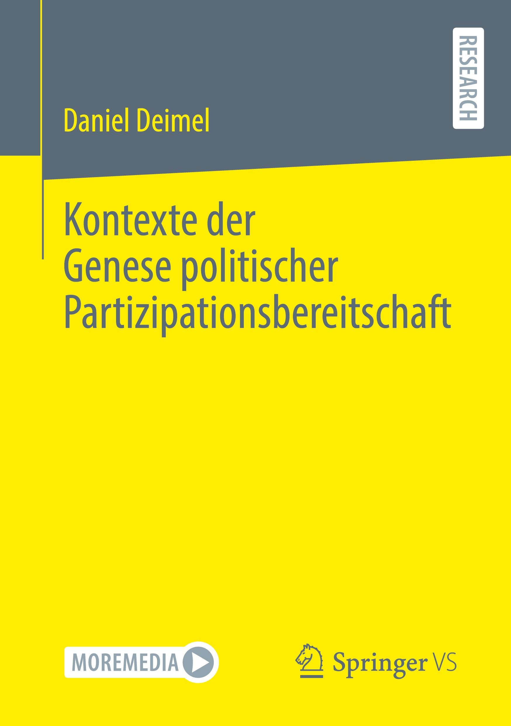 Vorderes Coverbild Kontexte der Genese politischer Partizipationsbereitschaft