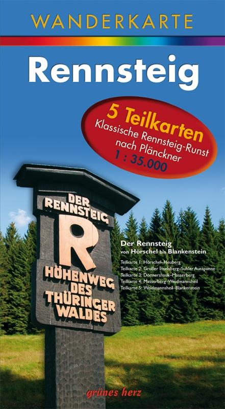 Vorderes Coverbild Wanderkarte Rennsteig