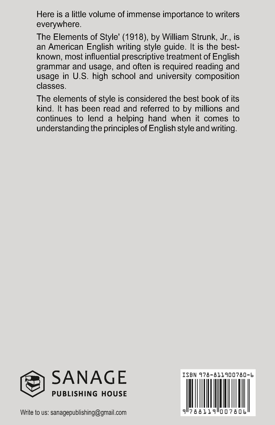 Rückseitencover The Elements of Style