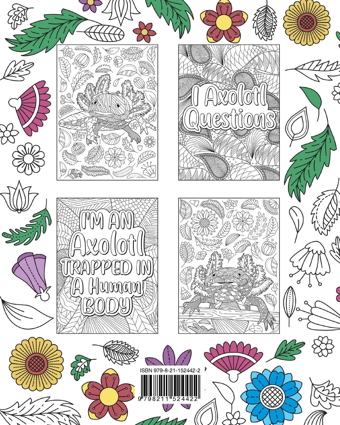 Rückseitencover Axolotl Coloring Book
