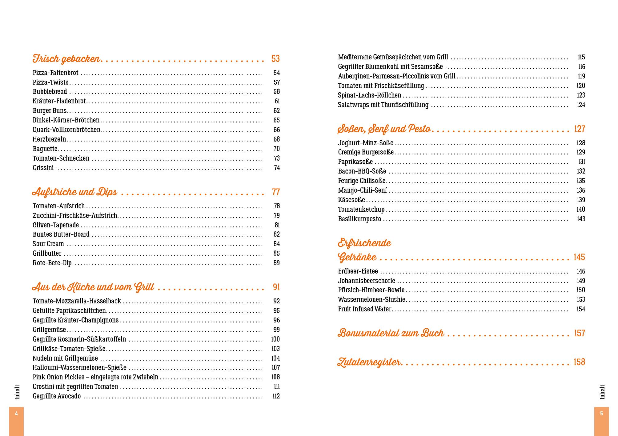 Beispielinhalt (Bild) Grillen: Die perfekten Beilagen