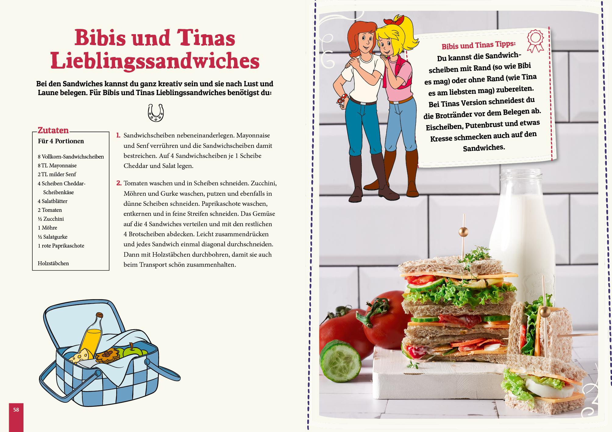 Beispielinhalt (Bild) Bibi & Tina - Das Koch- und Backbuch
