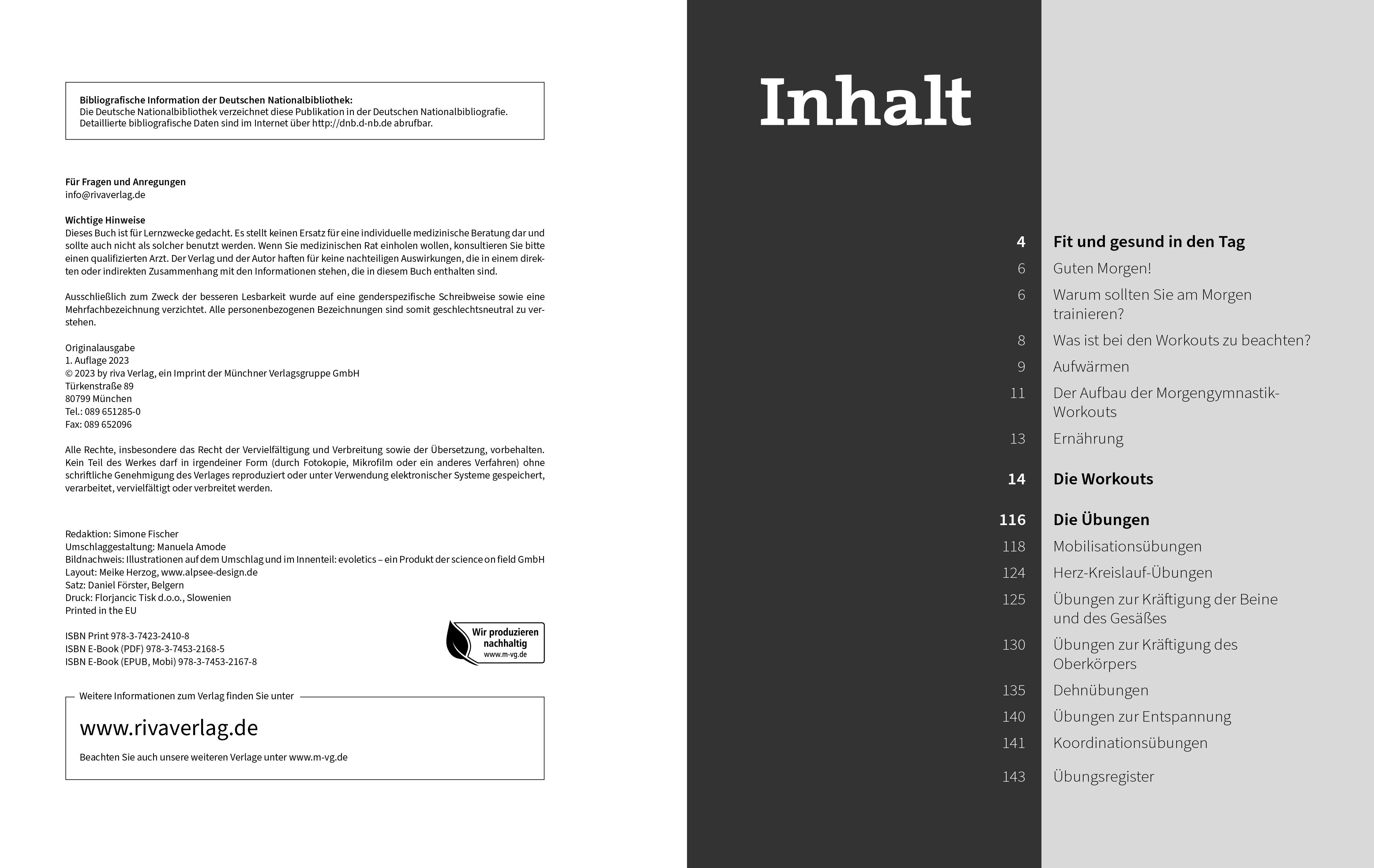 Beispielinhalt (Bild) 50 Workouts - Morgengymnastik