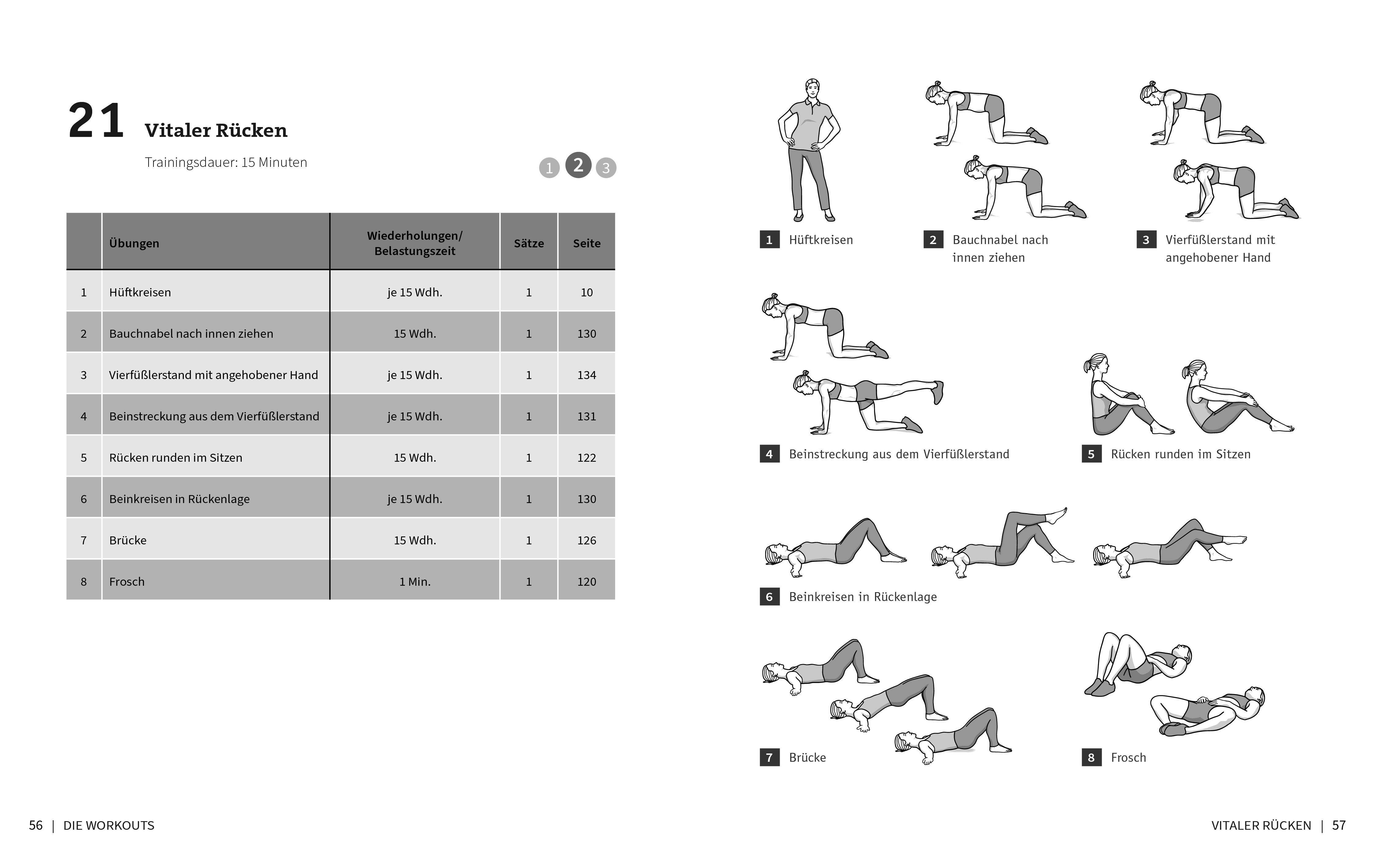 Beispielinhalt (Bild) 50 Workouts - Morgengymnastik