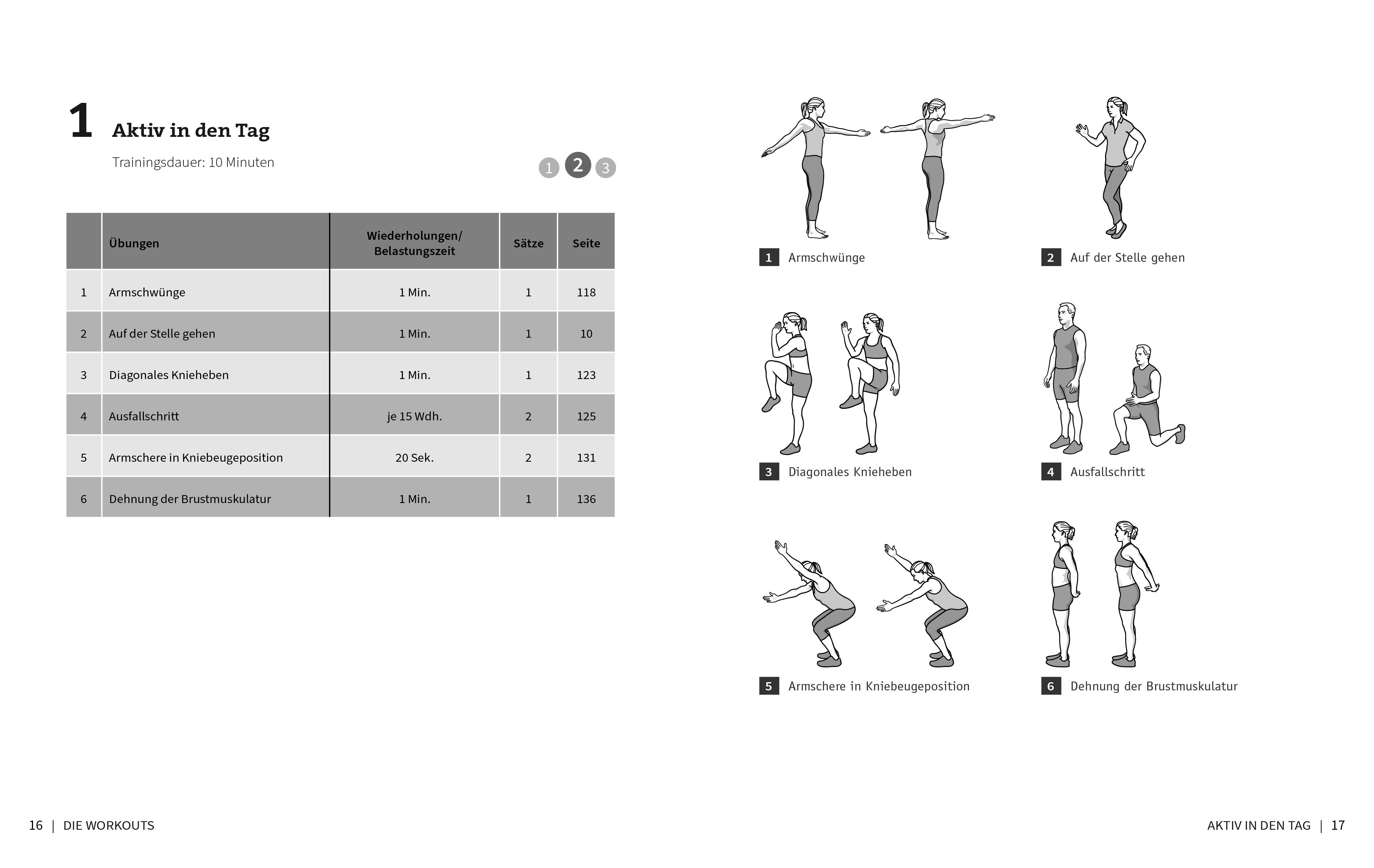 Beispielinhalt (Bild) 50 Workouts - Morgengymnastik