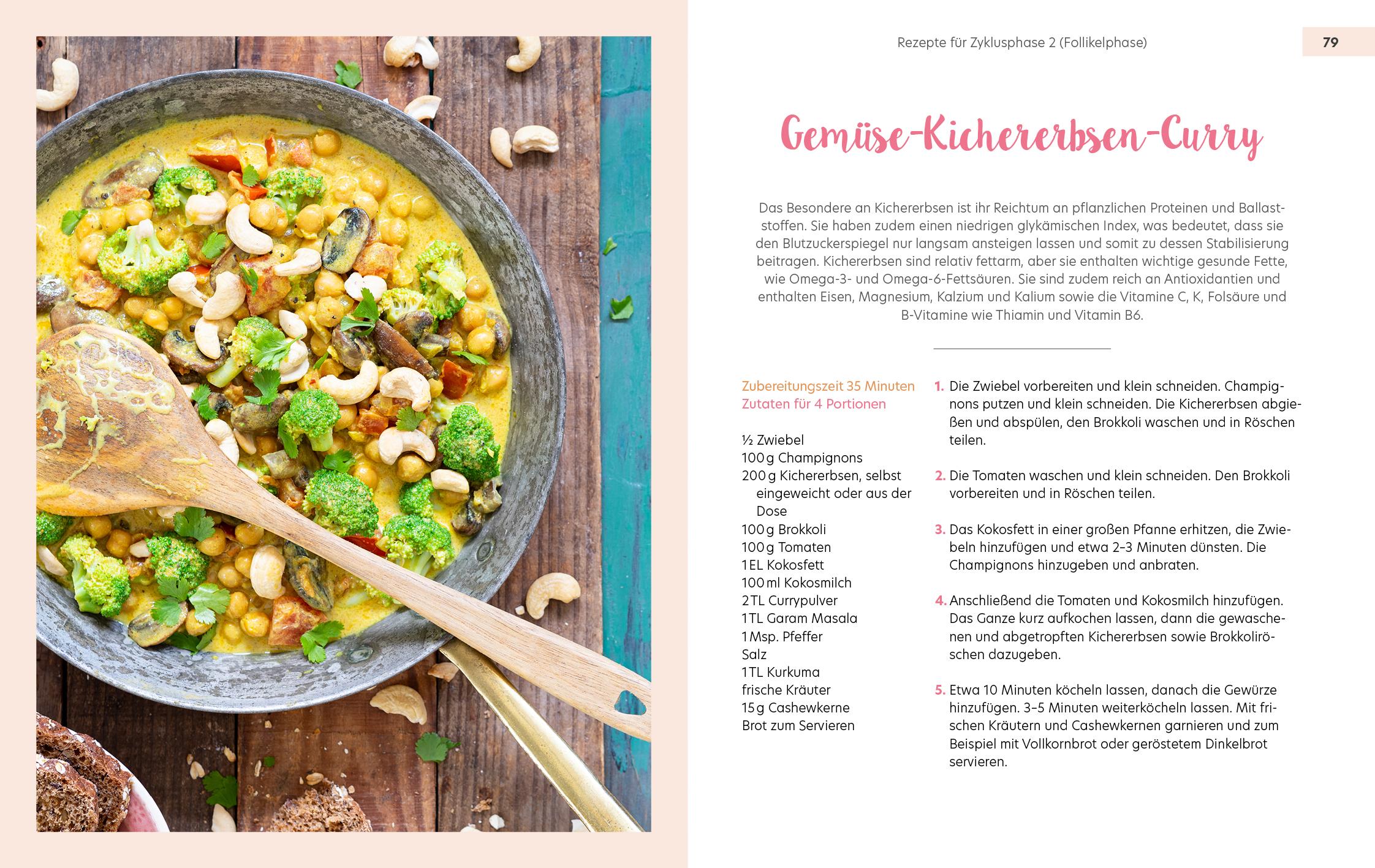 Beispielinhalt (Bild) Das Kinderwunsch-Kochbuch