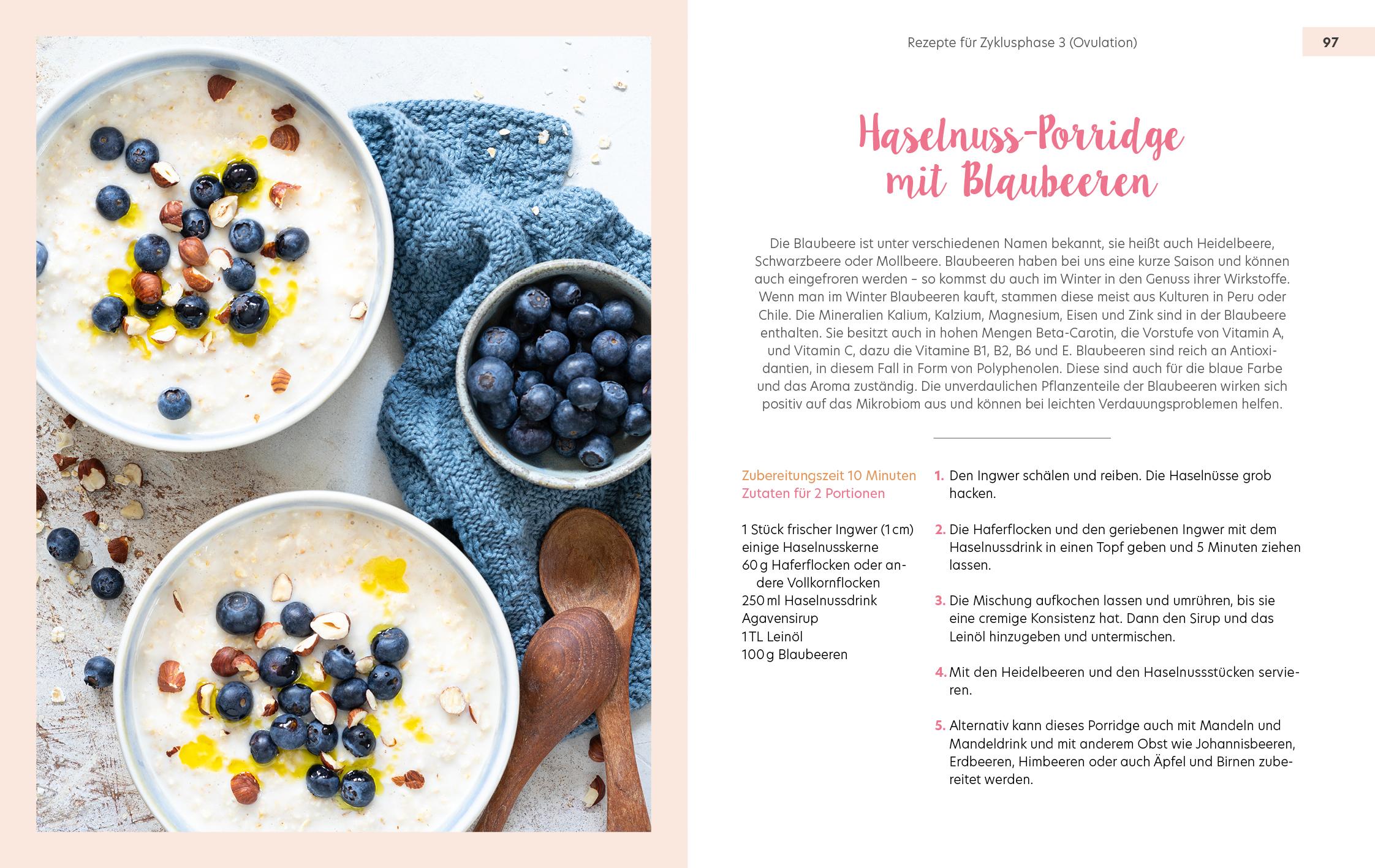 Beispielinhalt (Bild) Das Kinderwunsch-Kochbuch