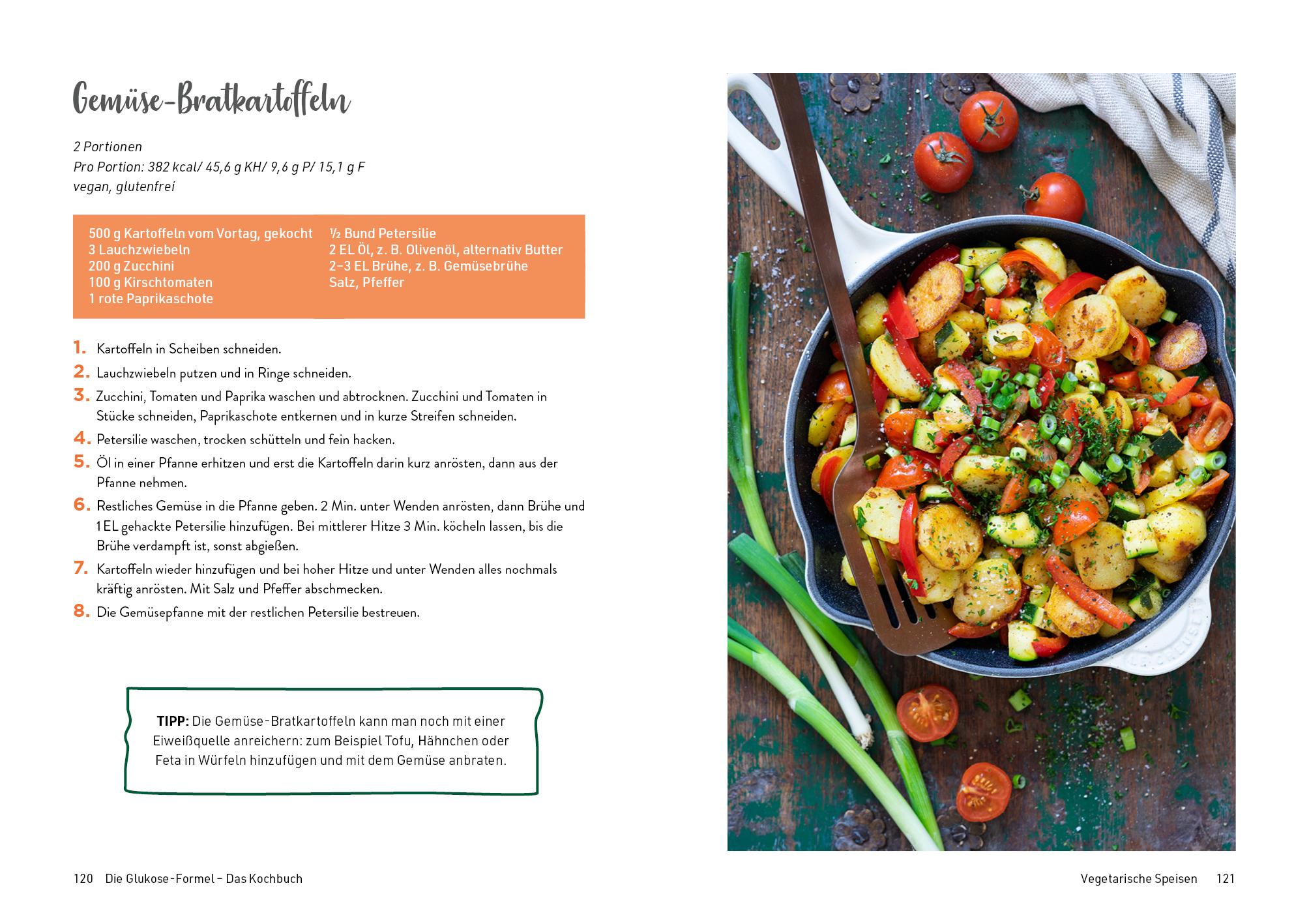 Beispielinhalt (Bild) Die Glukose-Formel: Das Kochbuch