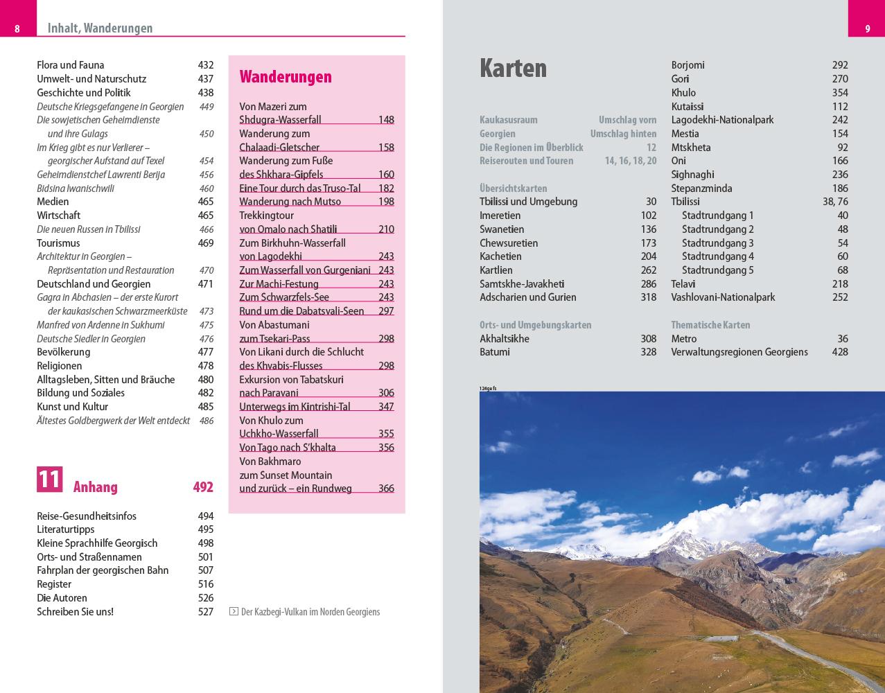 Beispielinhalt (Bild) Reise Know-How Reiseführer Georgien