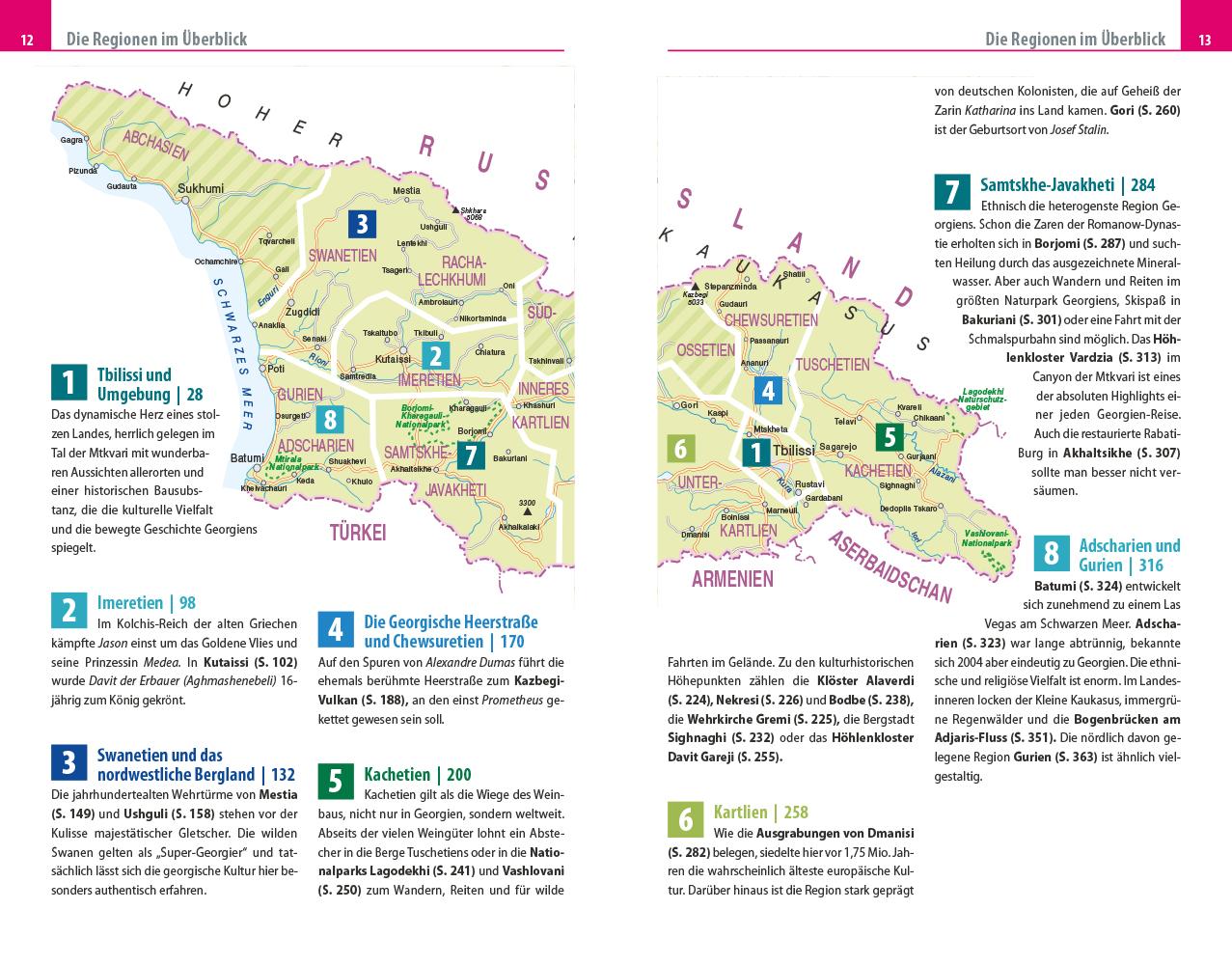 Beispielinhalt (Bild) Reise Know-How Reiseführer Georgien