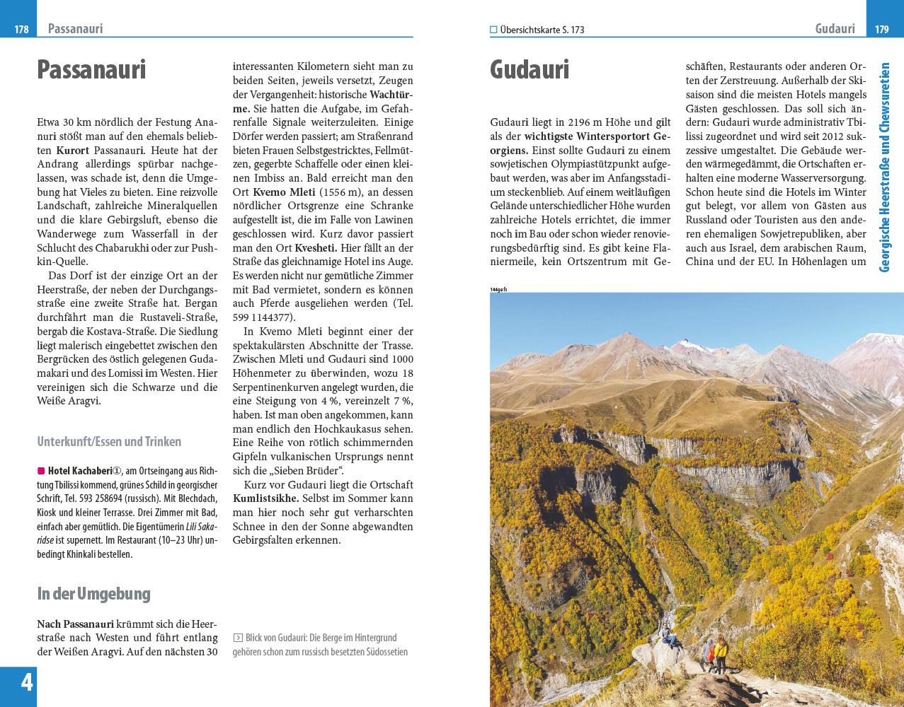 Beispielinhalt (Bild) Reise Know-How Reiseführer Georgien