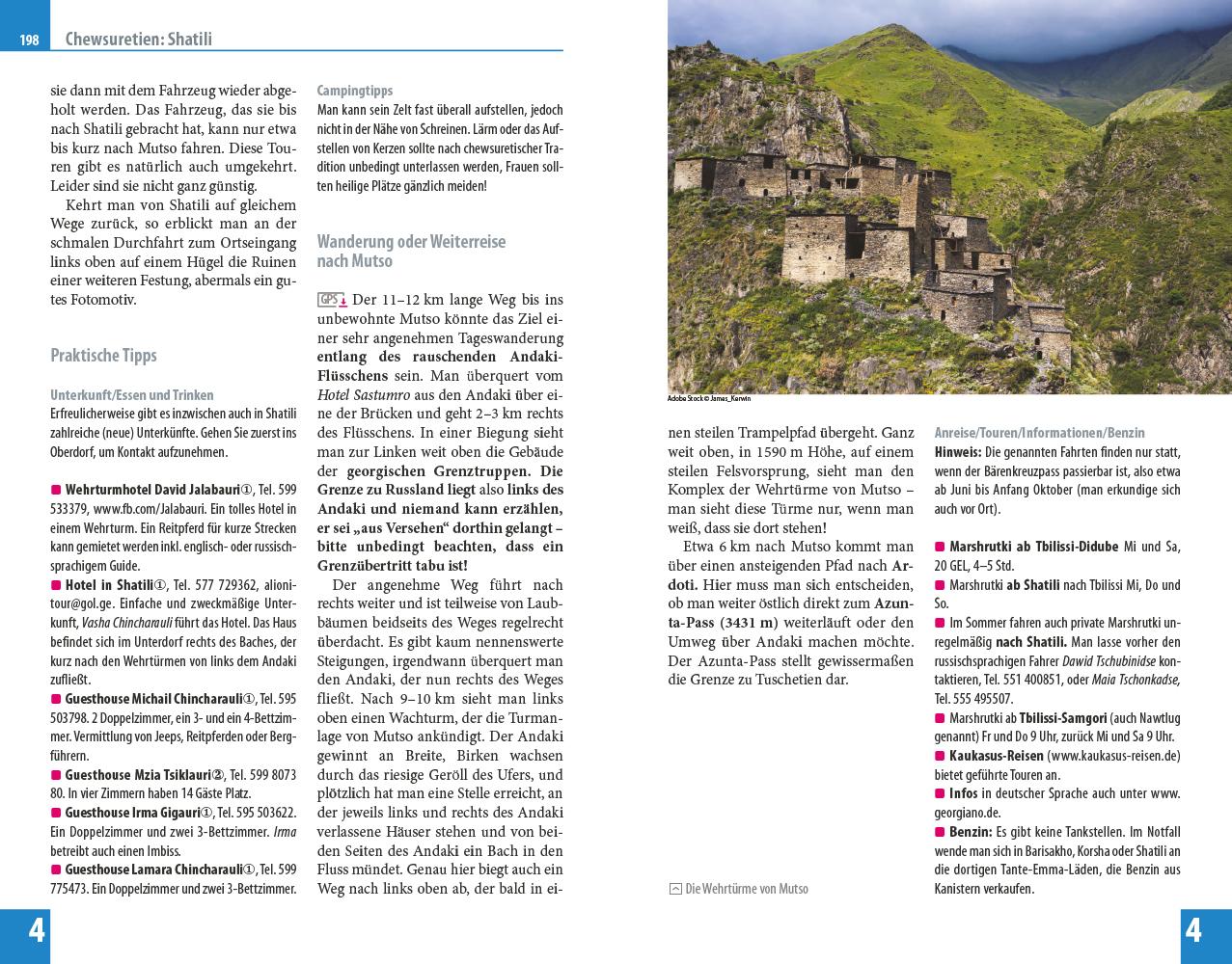 Beispielinhalt (Bild) Reise Know-How Reiseführer Georgien