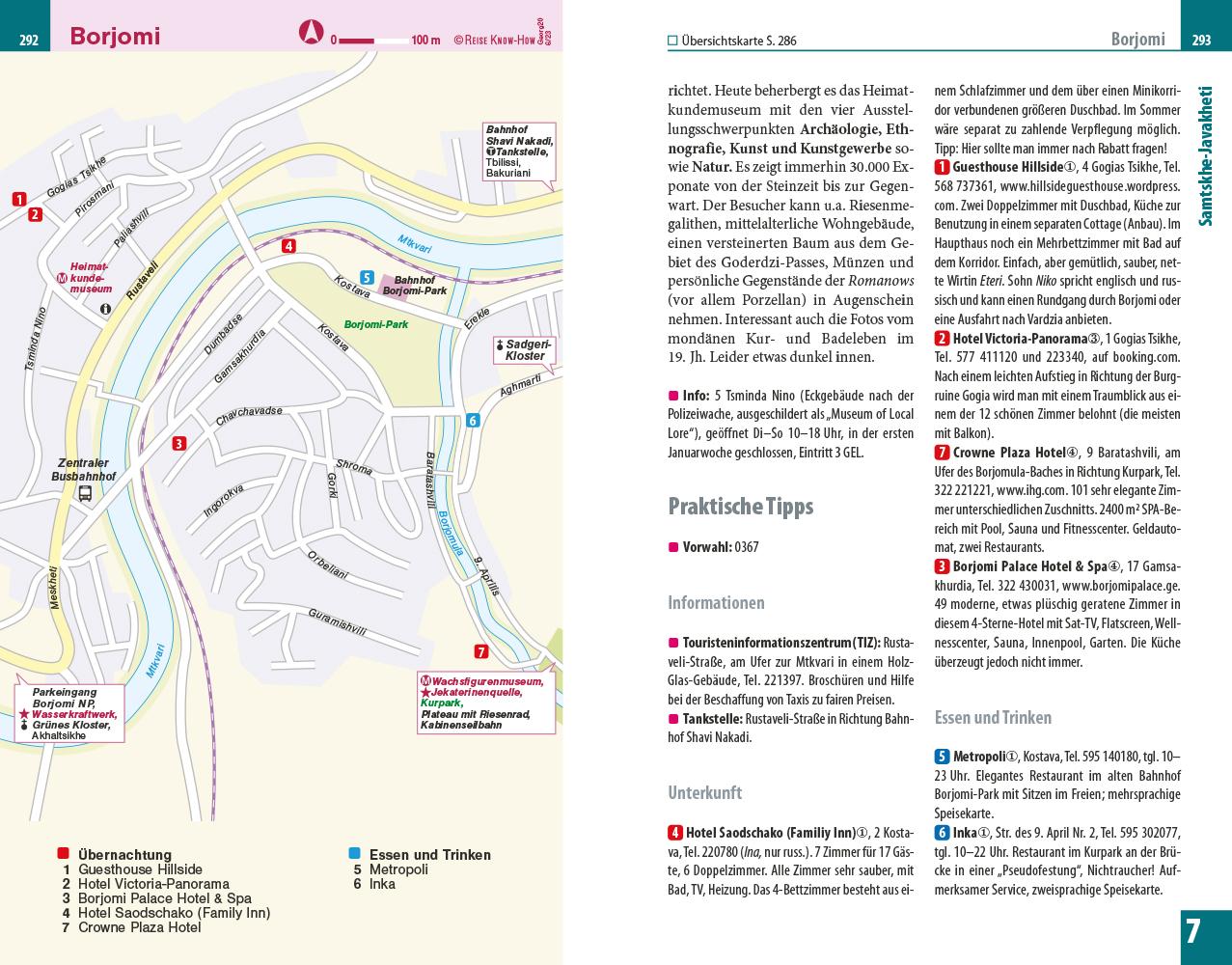 Beispielinhalt (Bild) Reise Know-How Reiseführer Georgien