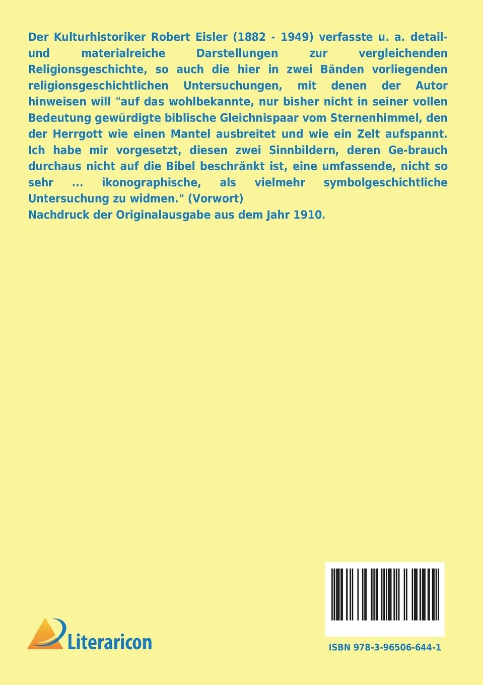 Rückseitencover Weltenmantel und Himmelszelt