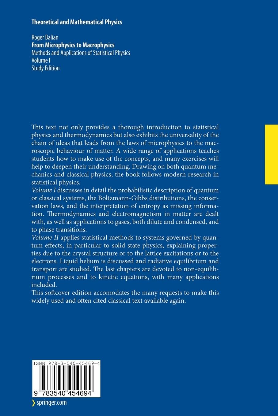 Rückseitencover From Microphysics to Macrophysics