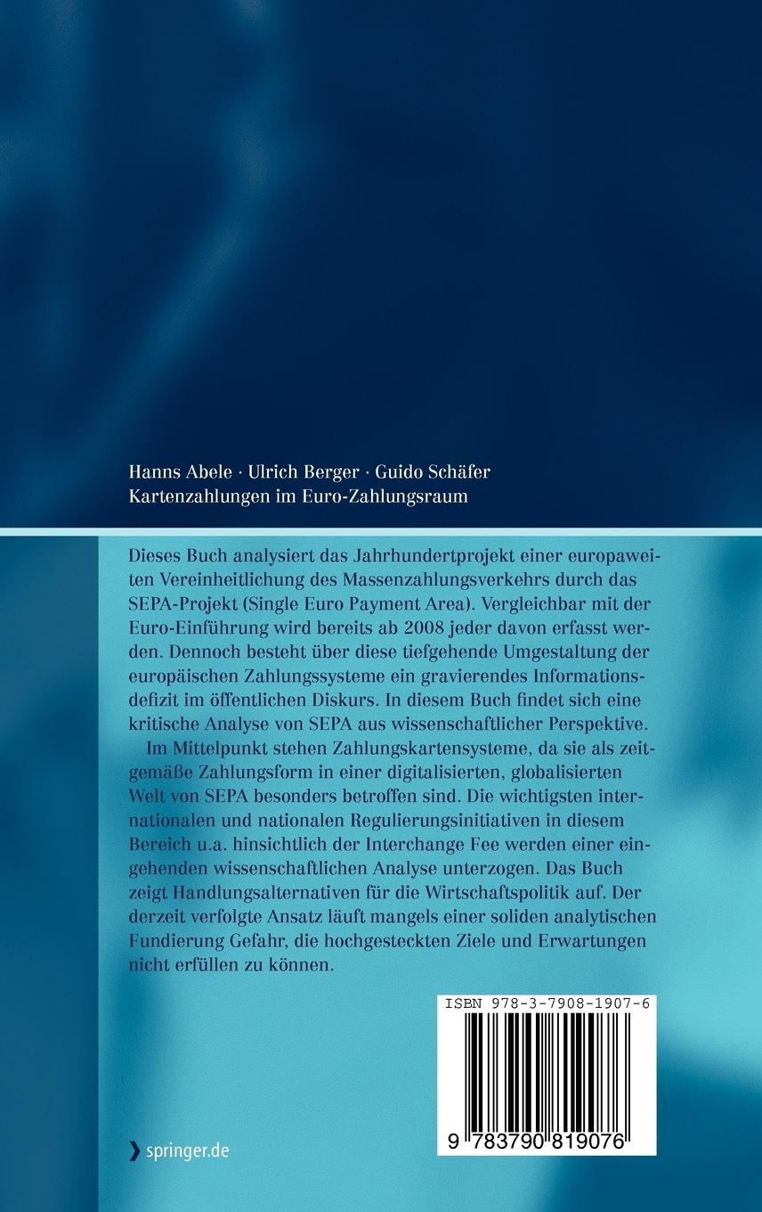 Rückseitencover Kartenzahlungen im Euro-Zahlungsraum